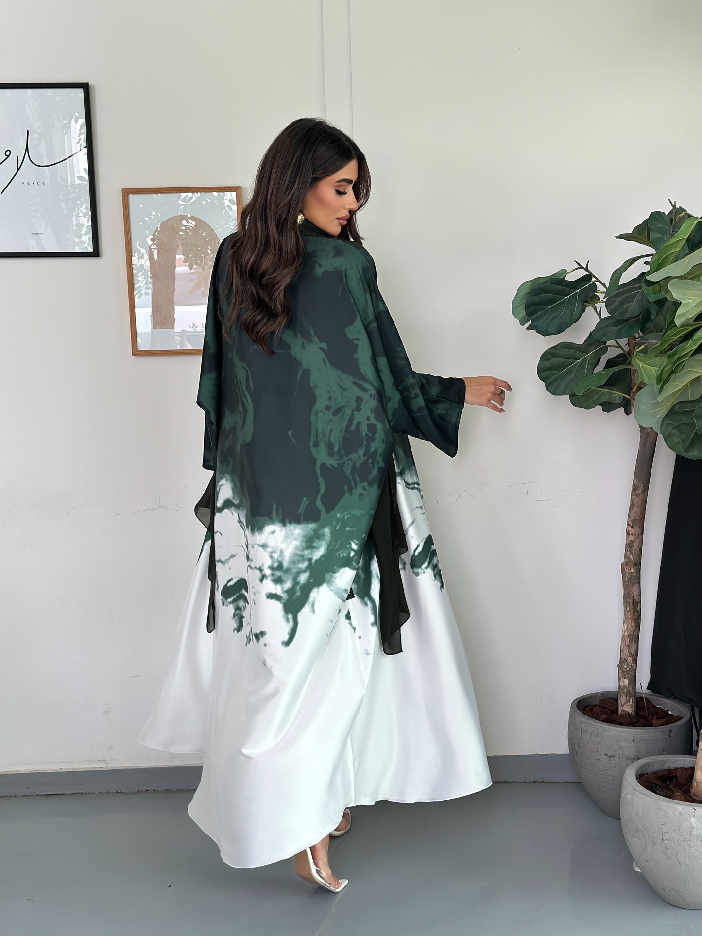 FN033 (Ready to Ship) summery ombré Abaya