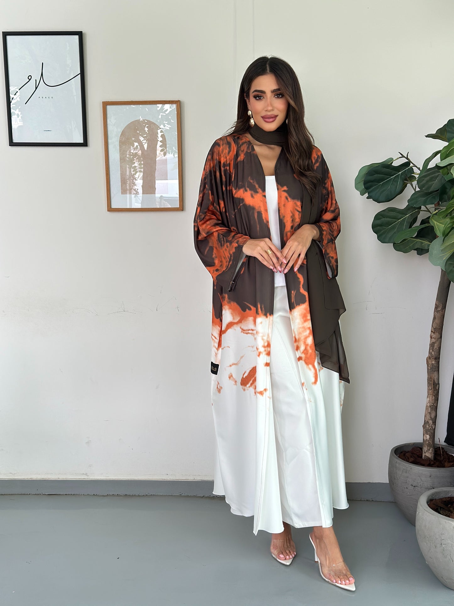 FN032 (Ready to Ship) summery ombré Abaya