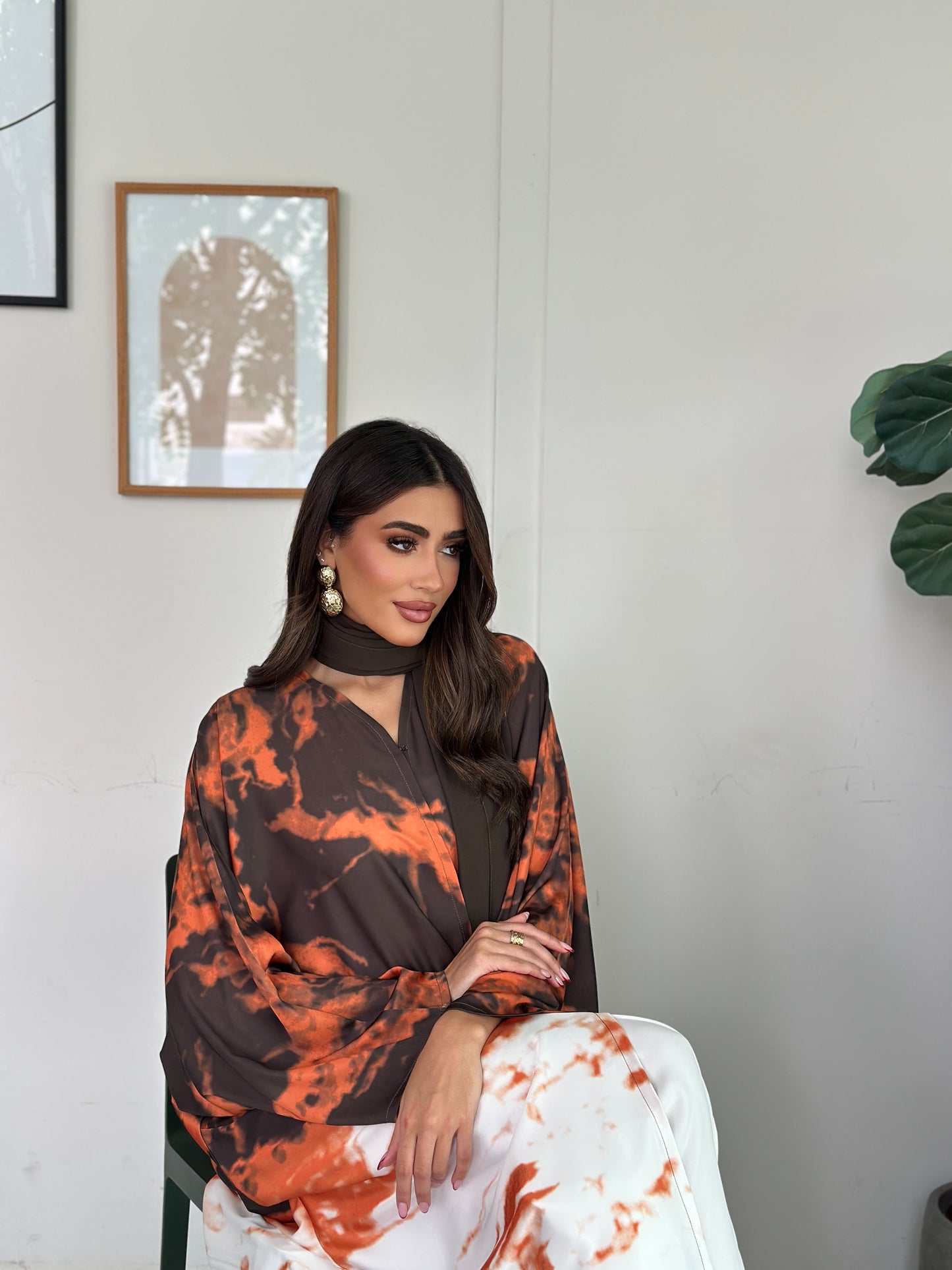FN032 (Ready to Ship) summery ombré Abaya
