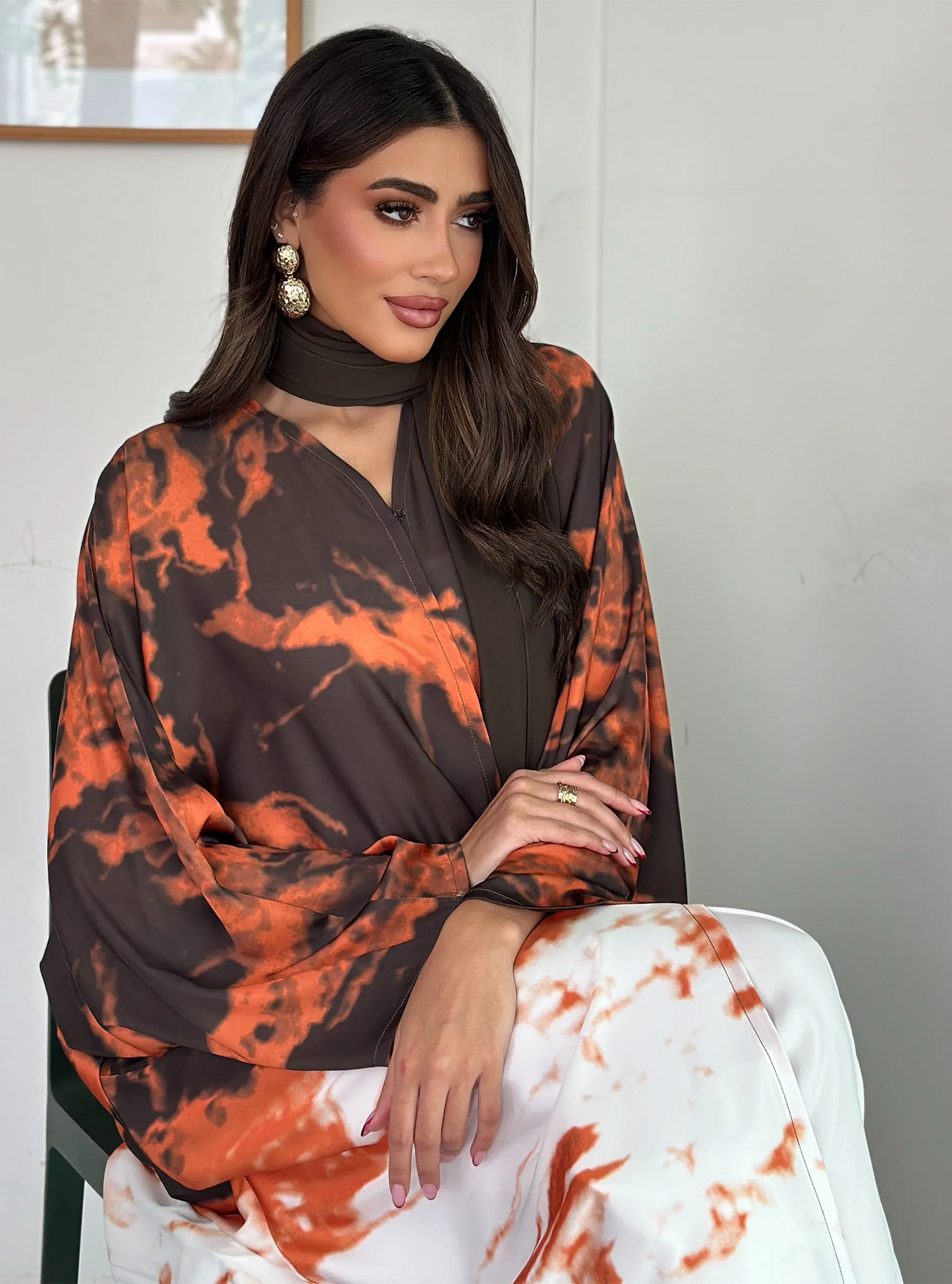 FN032 (Ready to Ship) summery ombré Abaya