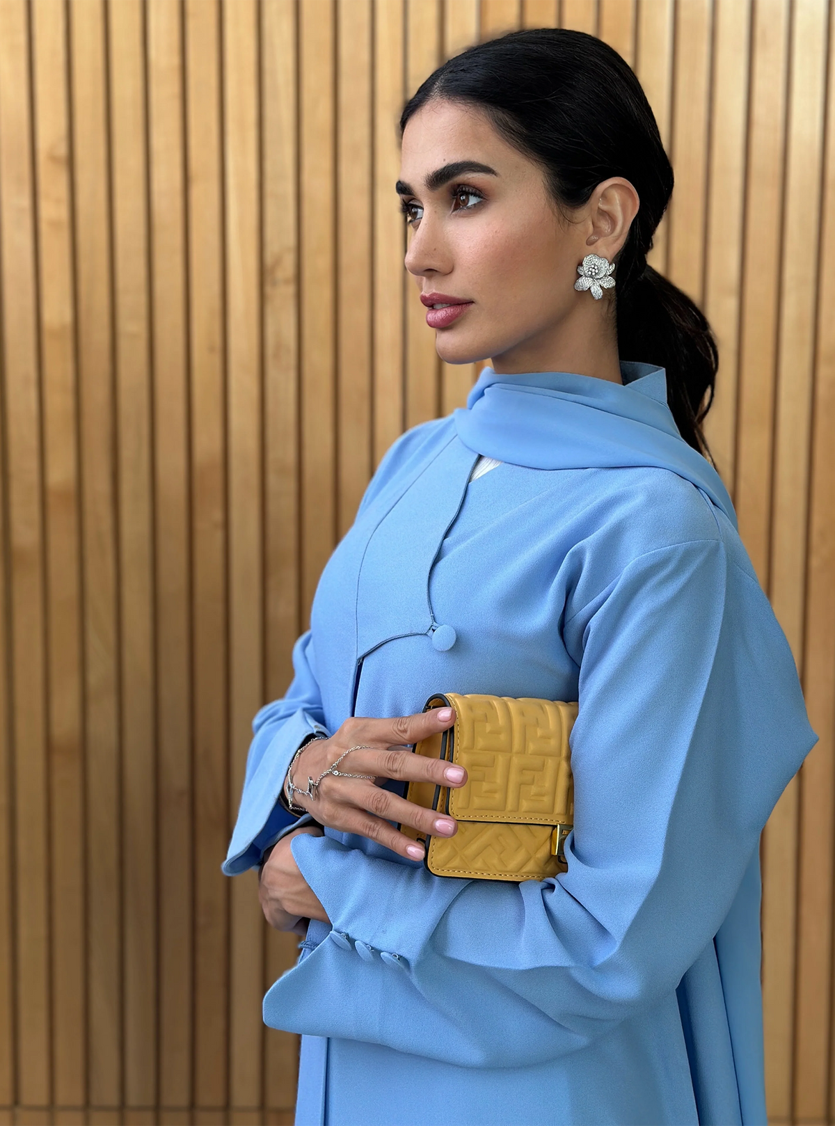 AT389 Blue Abaya