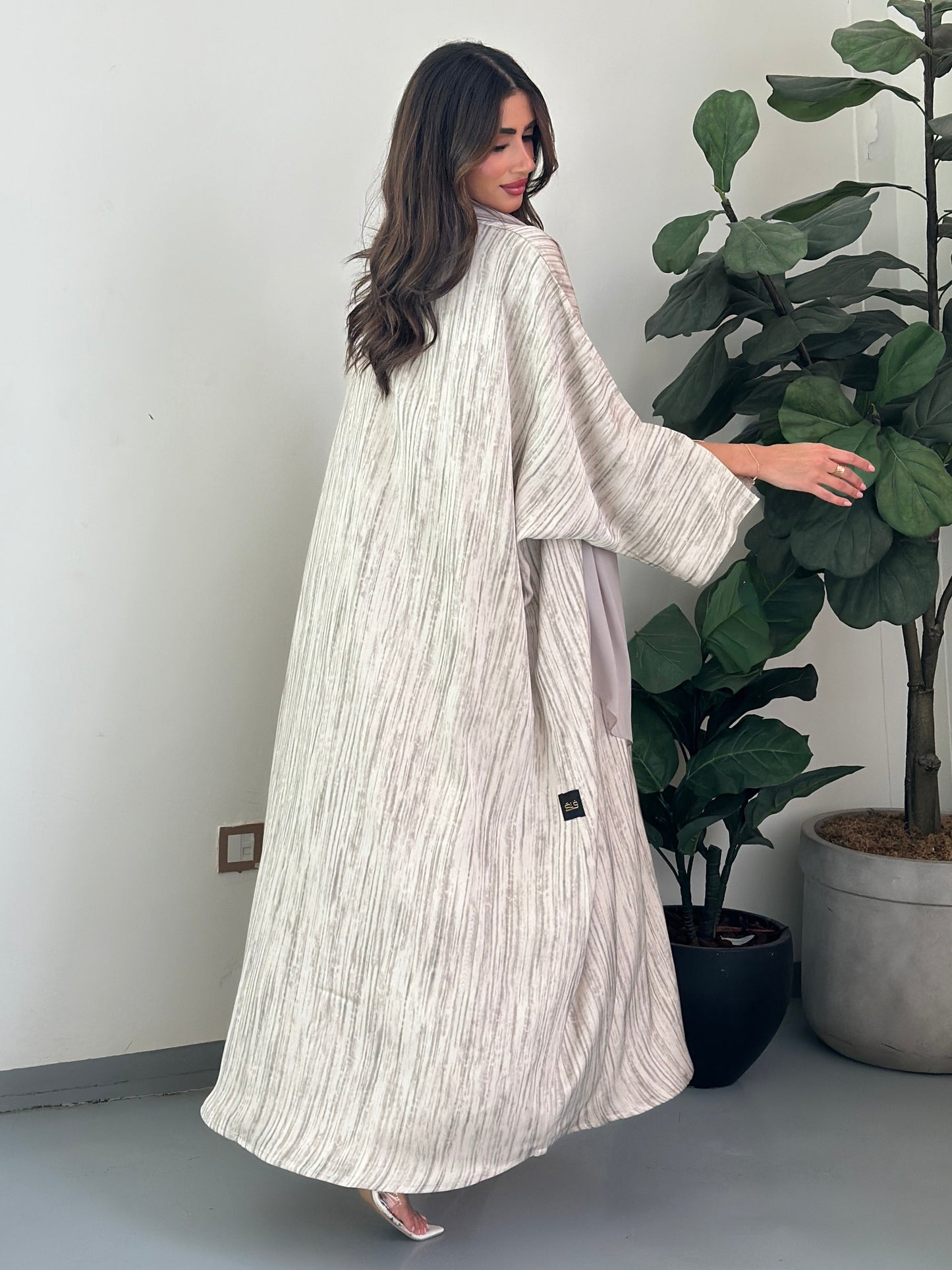 FN034 (Ready to Ship) beige work Abaya