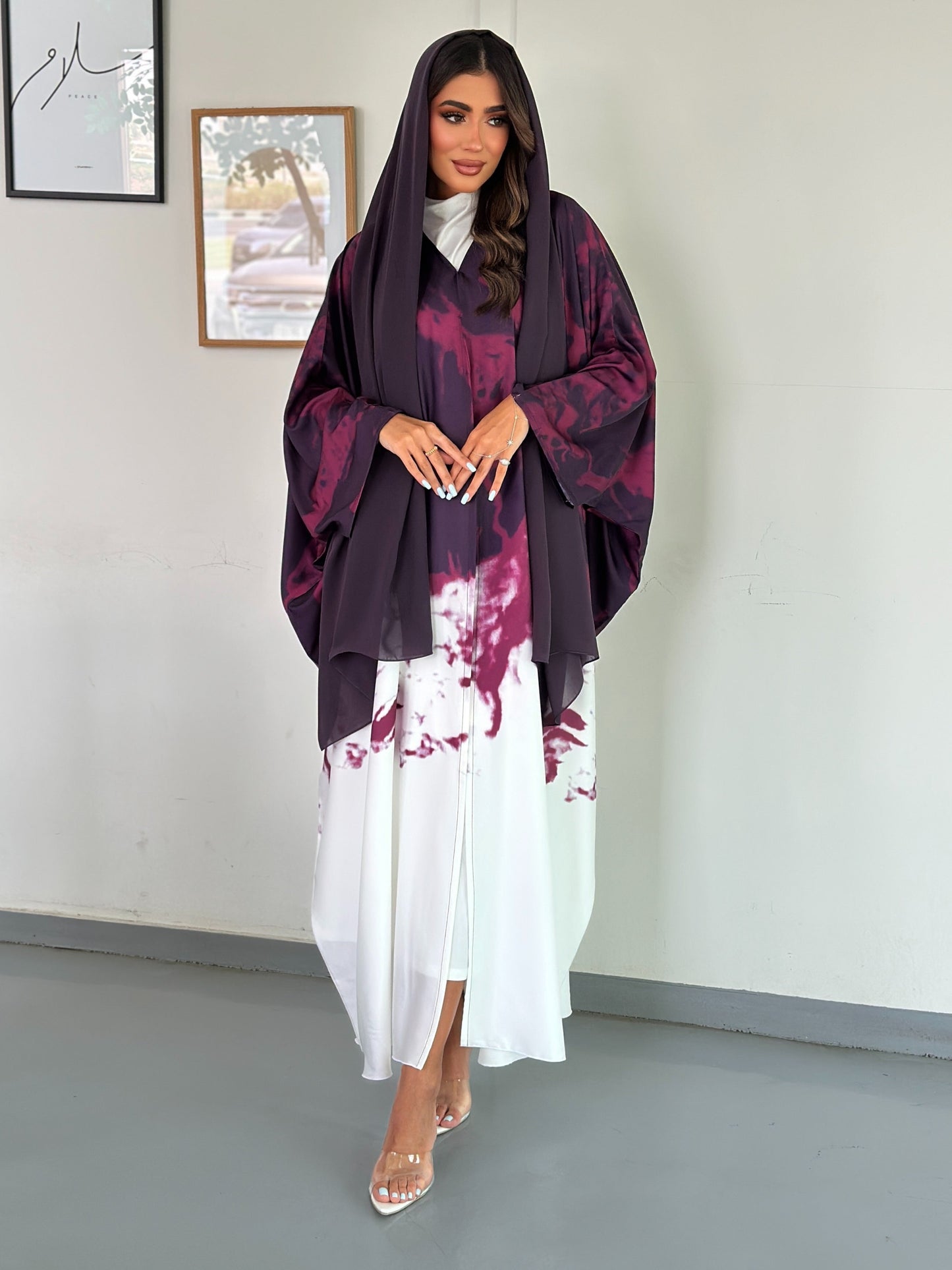 FN030 (Ready to Ship) summery ombré Abaya