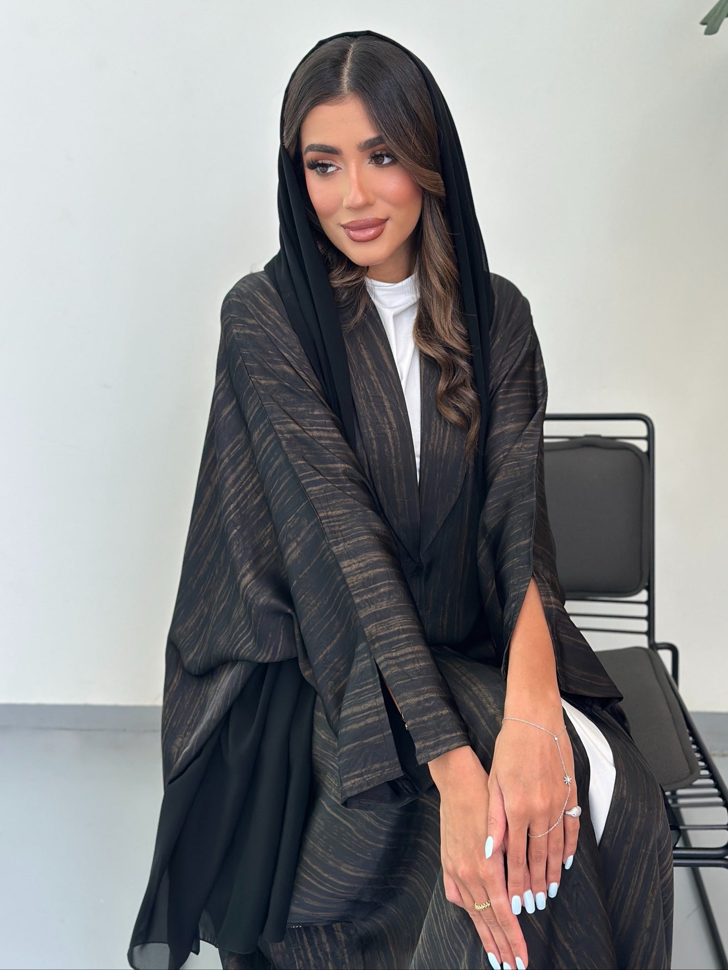 FN036 (Ready to Ship) Black work Abaya