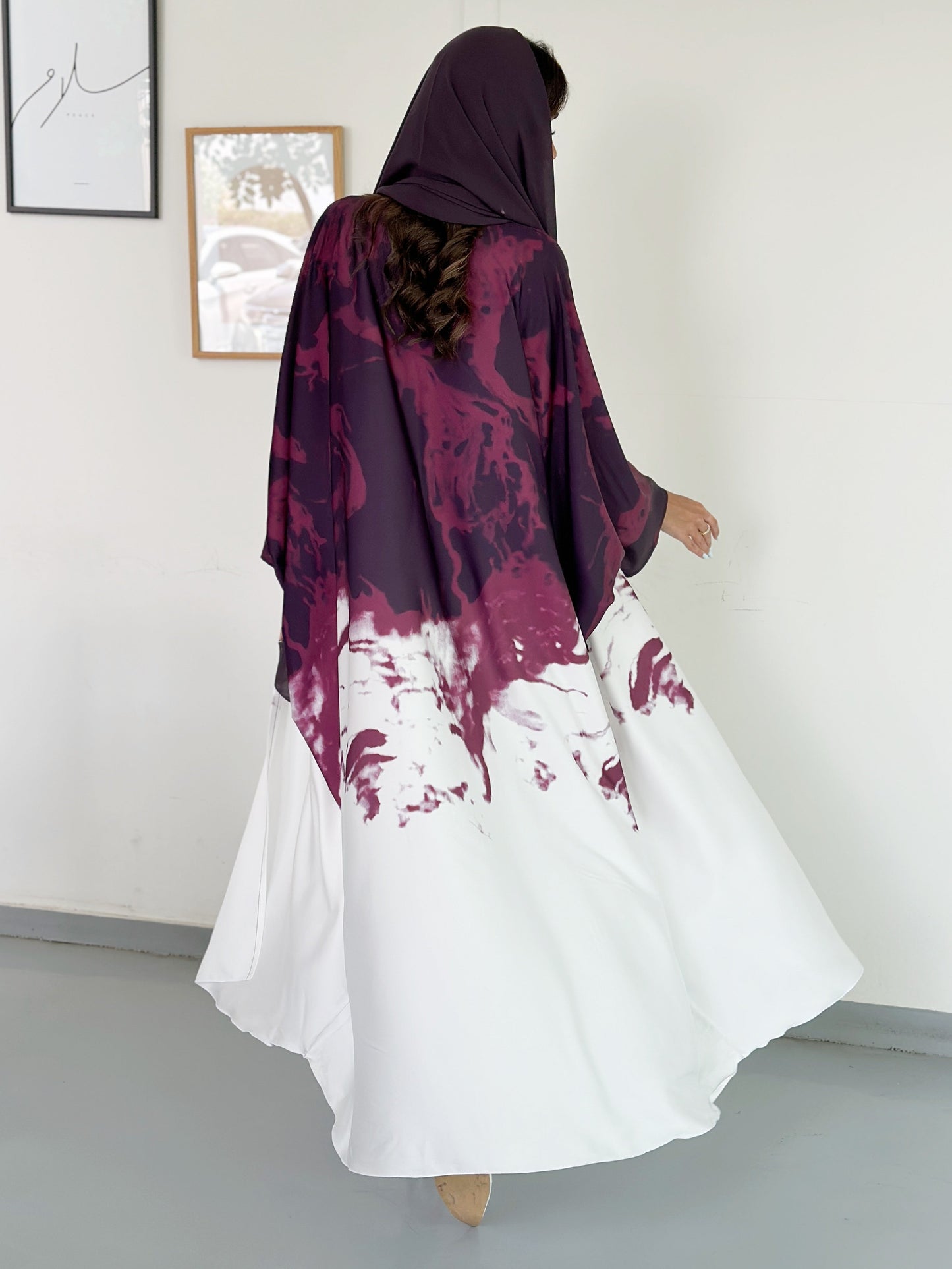FN030 (Ready to Ship) summery ombré Abaya