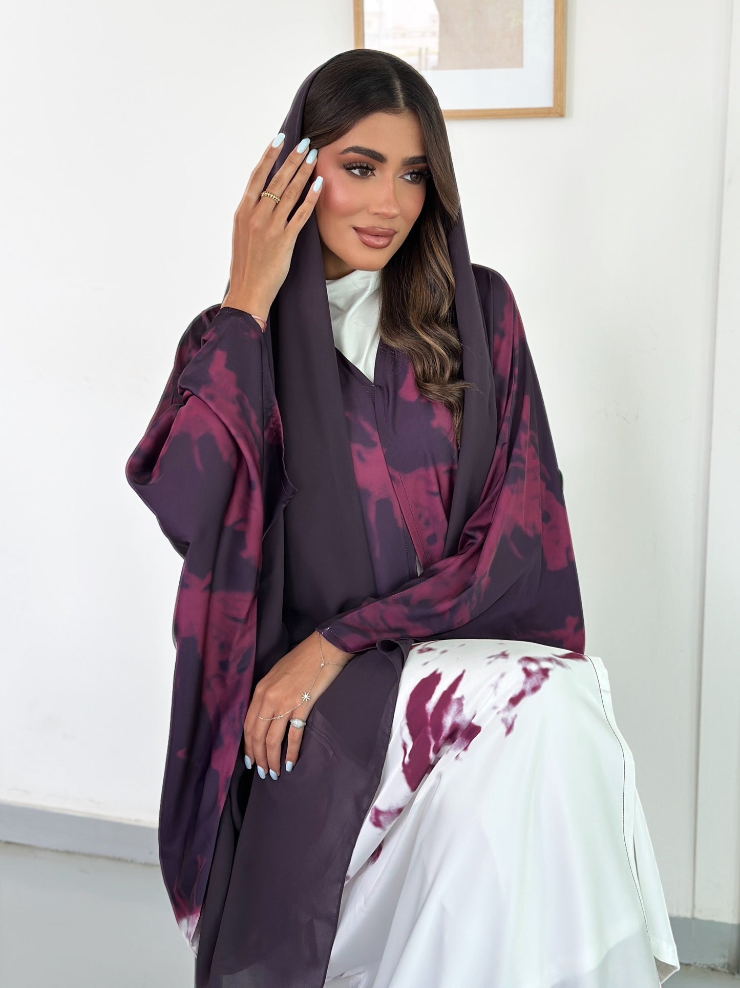 FN030 (Ready to Ship) summery ombré Abaya