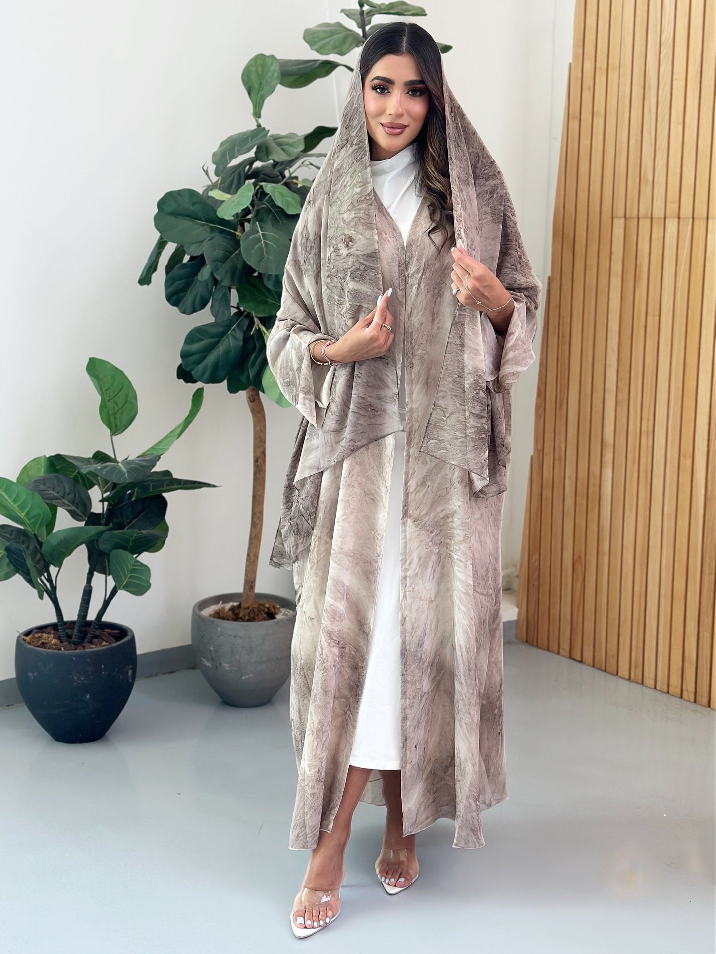 FN027 ( Ready to Ship) summery Chiffon Abaya