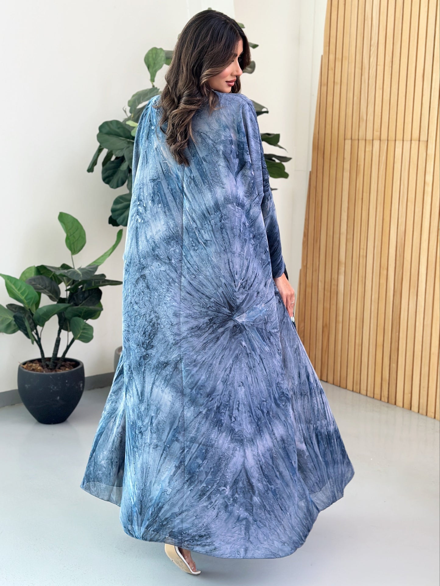 FN028 (Ready to Ship) summery Chiffon Abaya