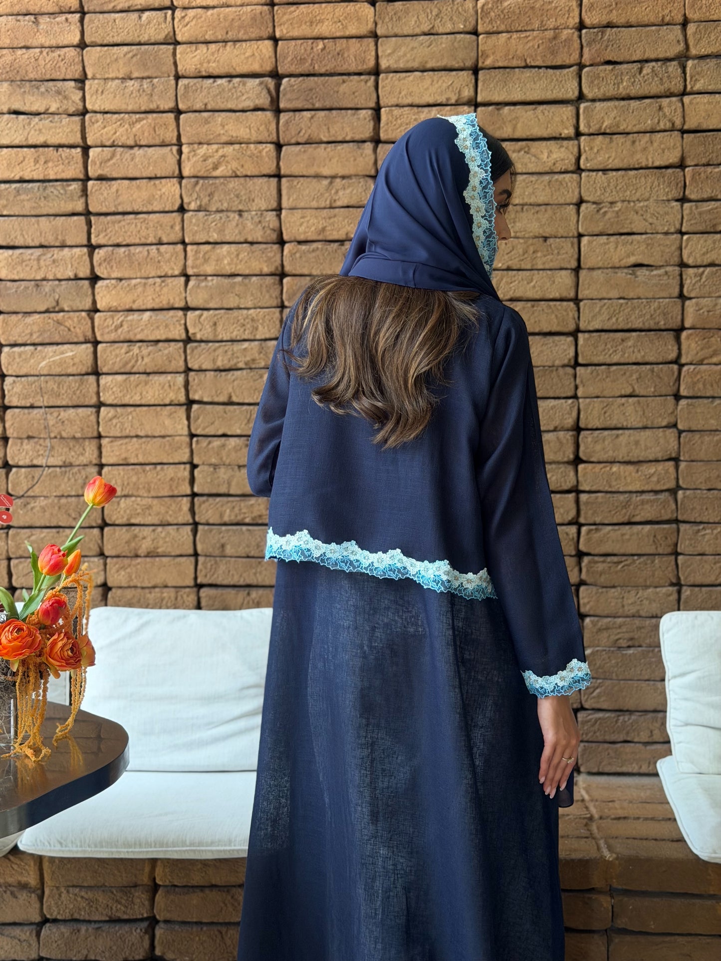 AT569 Navy Lenin Abaya