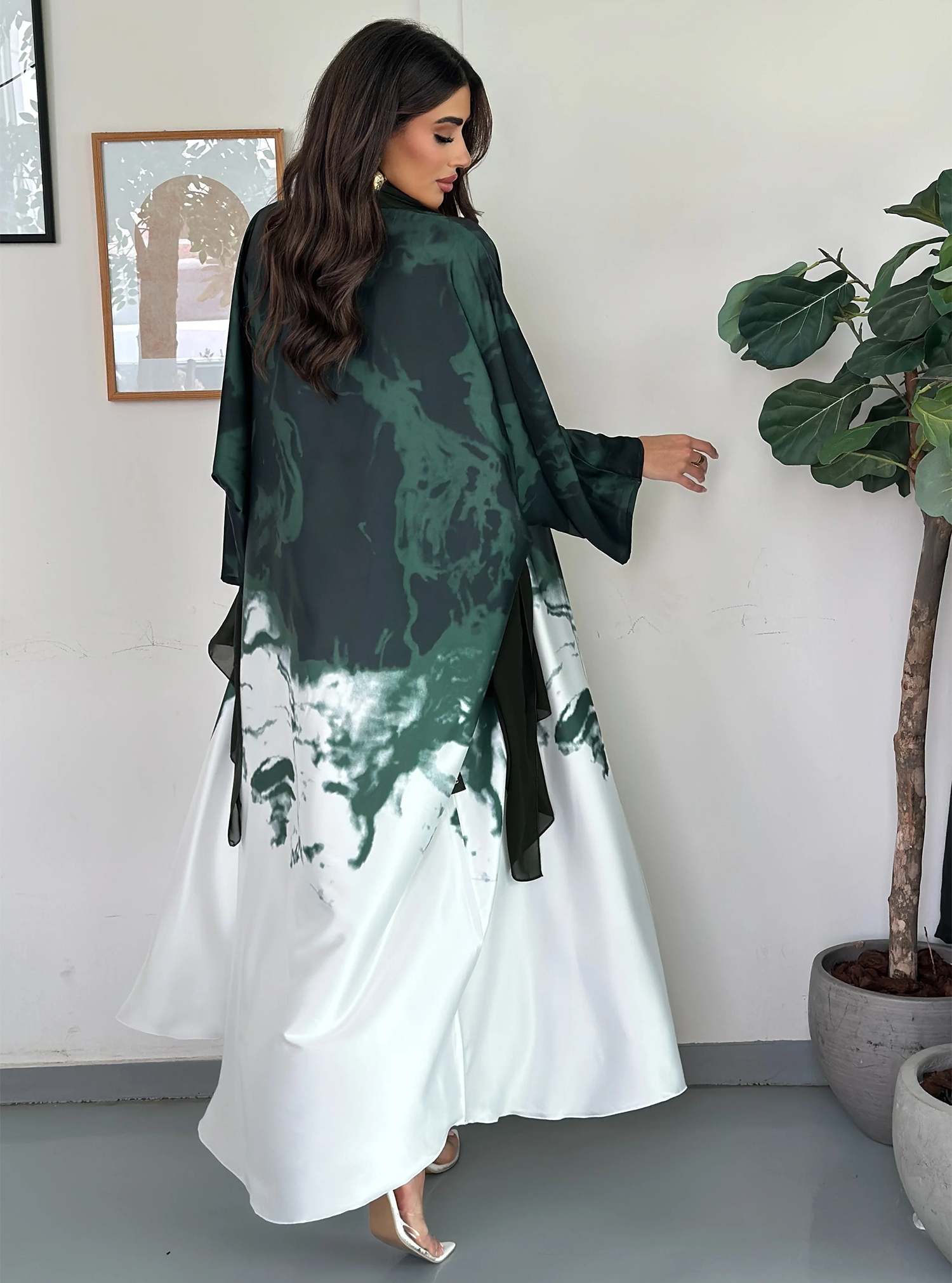 FN033 (Ready to Ship) summery ombré Abaya