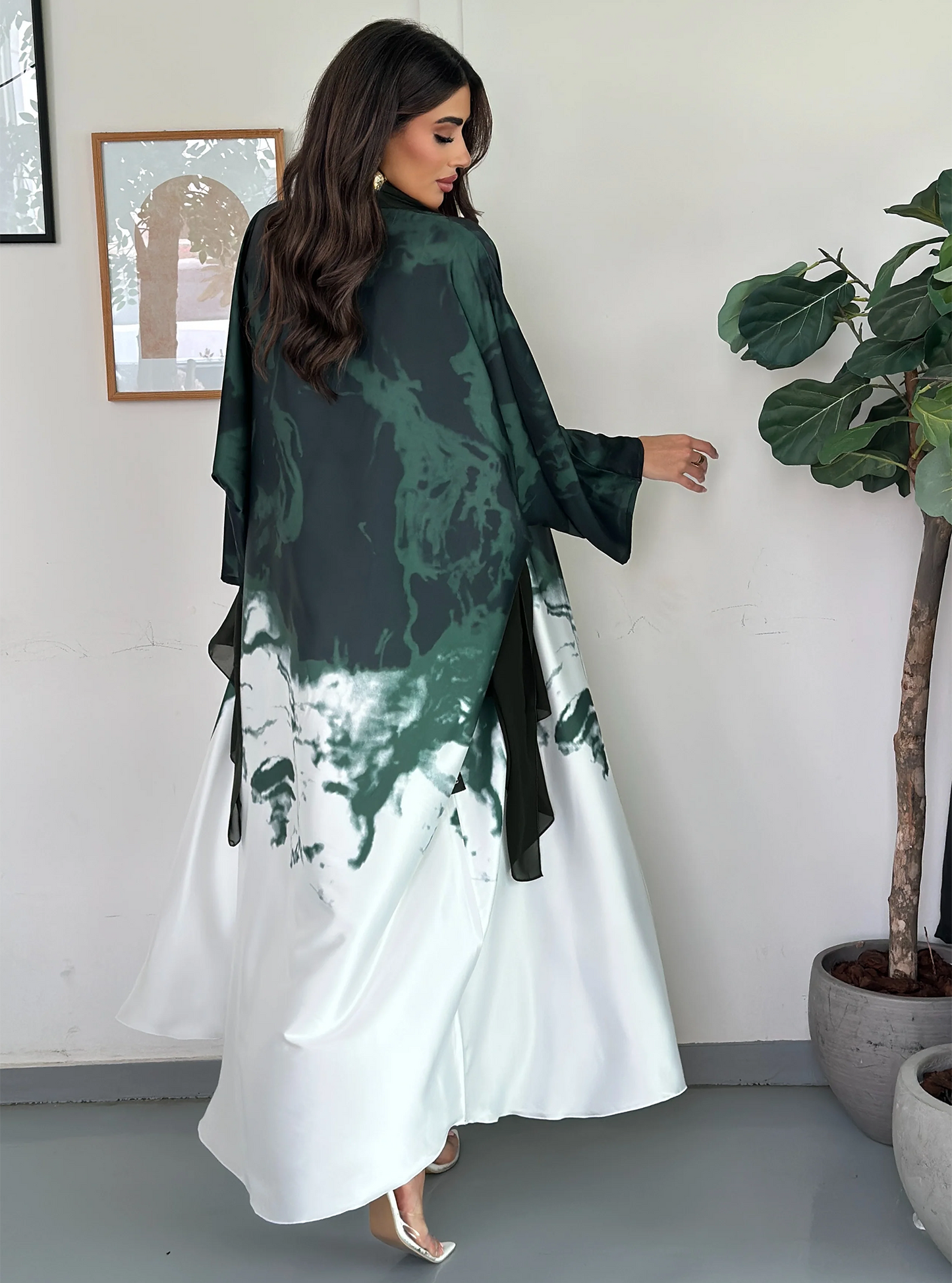 FN033 (Ready to Ship) summery ombré Abaya
