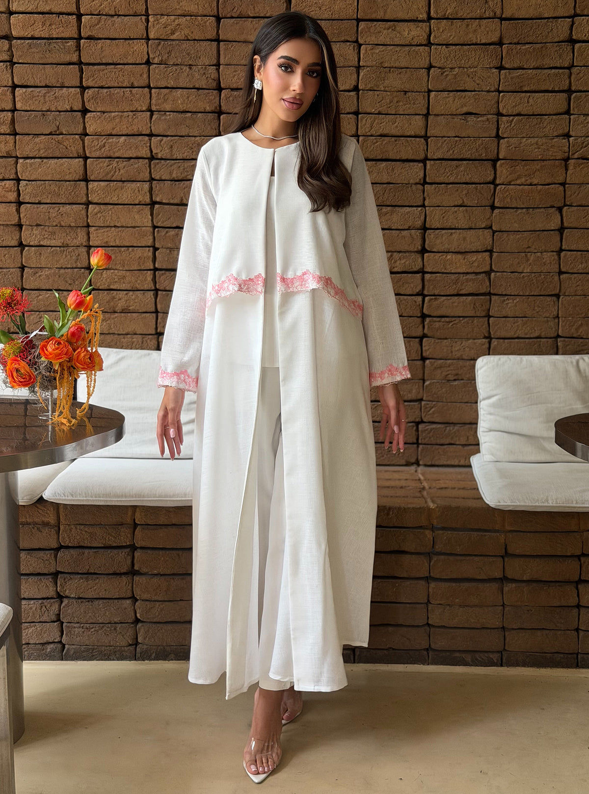 AT570 off white  Lenin Abaya