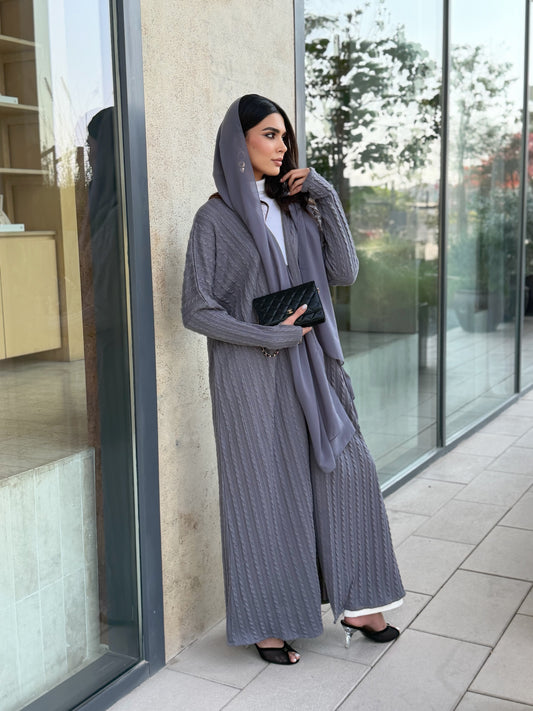 AT468 Winter Gray Abaya