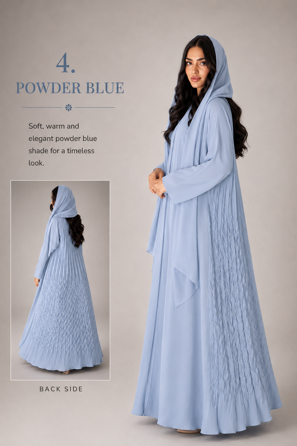 Pleated Nada Abaya_A