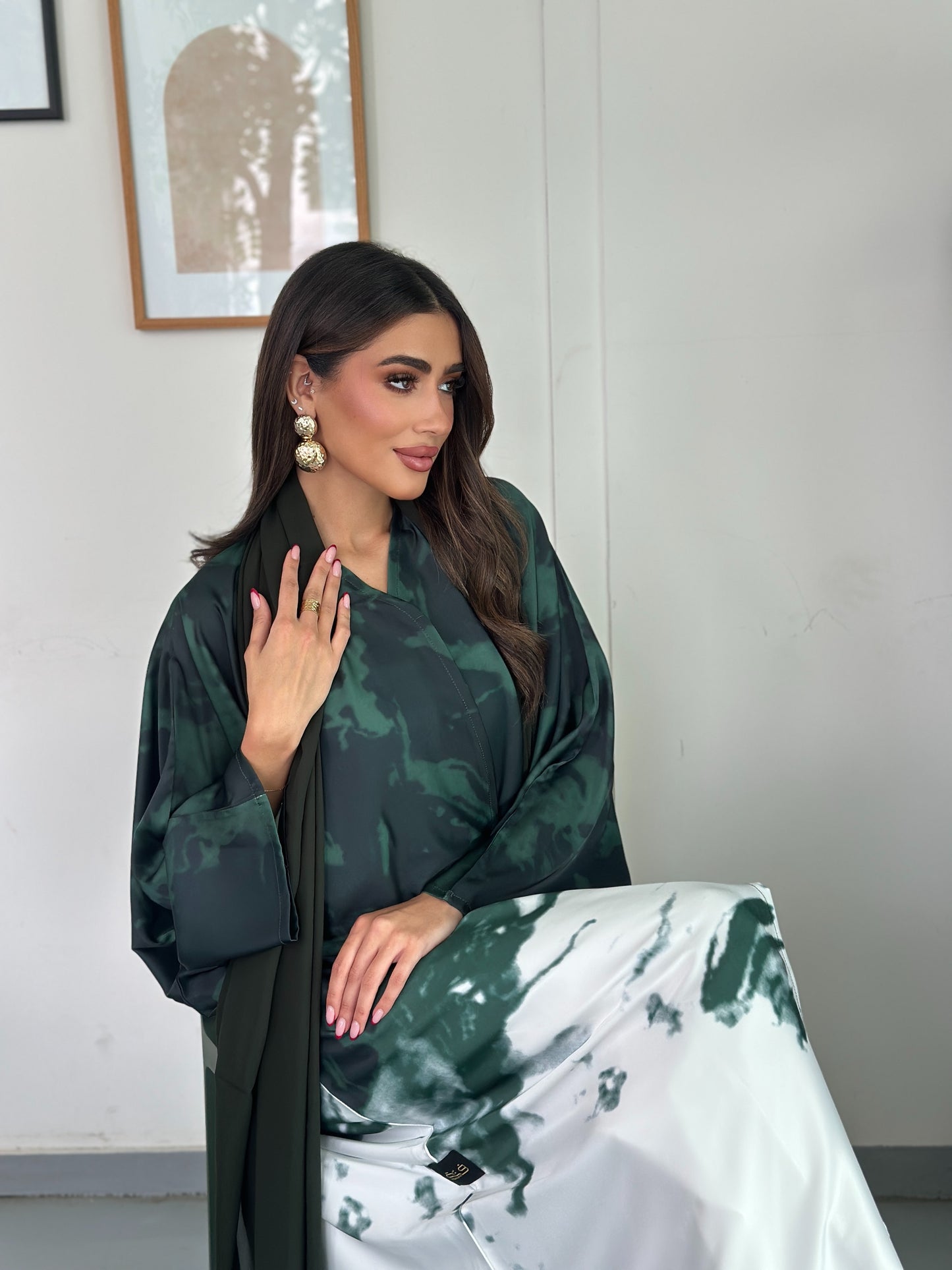 FN033 (Ready to Ship) summery ombré Abaya