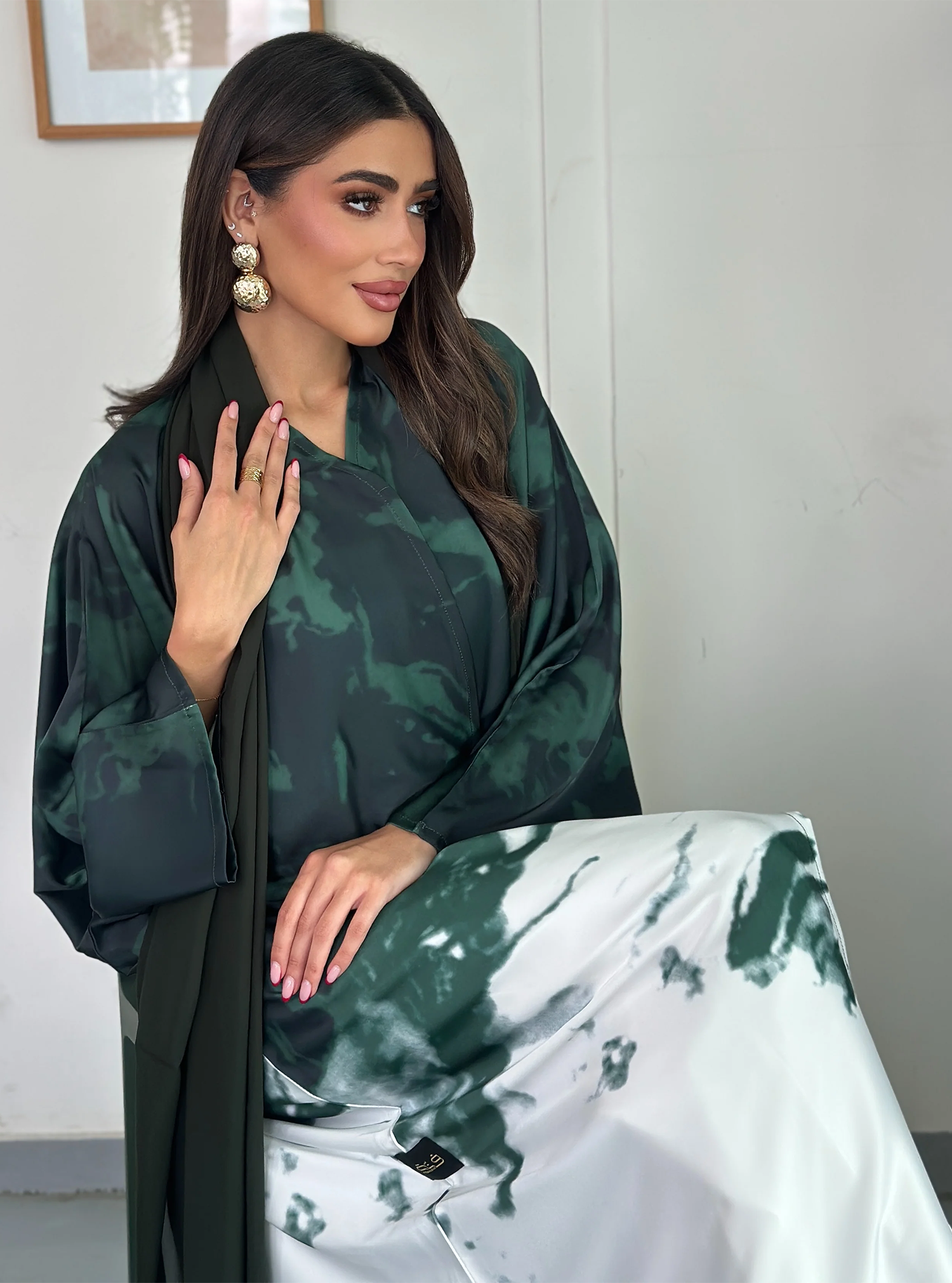 FN033 (Ready to Ship) summery ombré Abaya