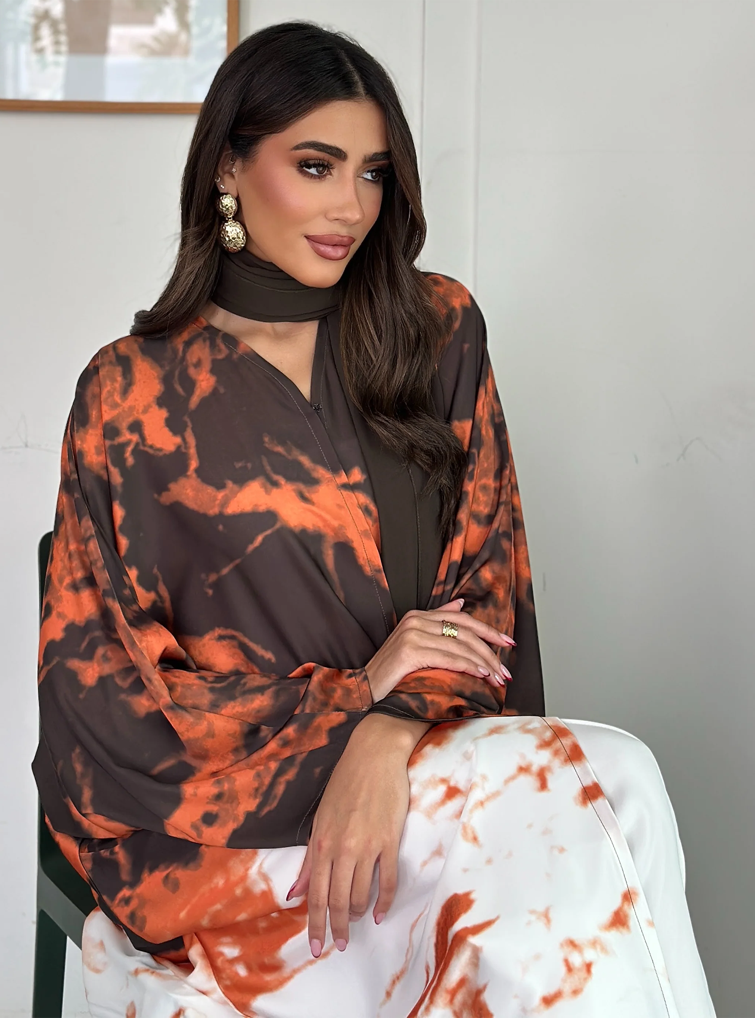 FN032 (Ready to Ship) summery ombré Abaya