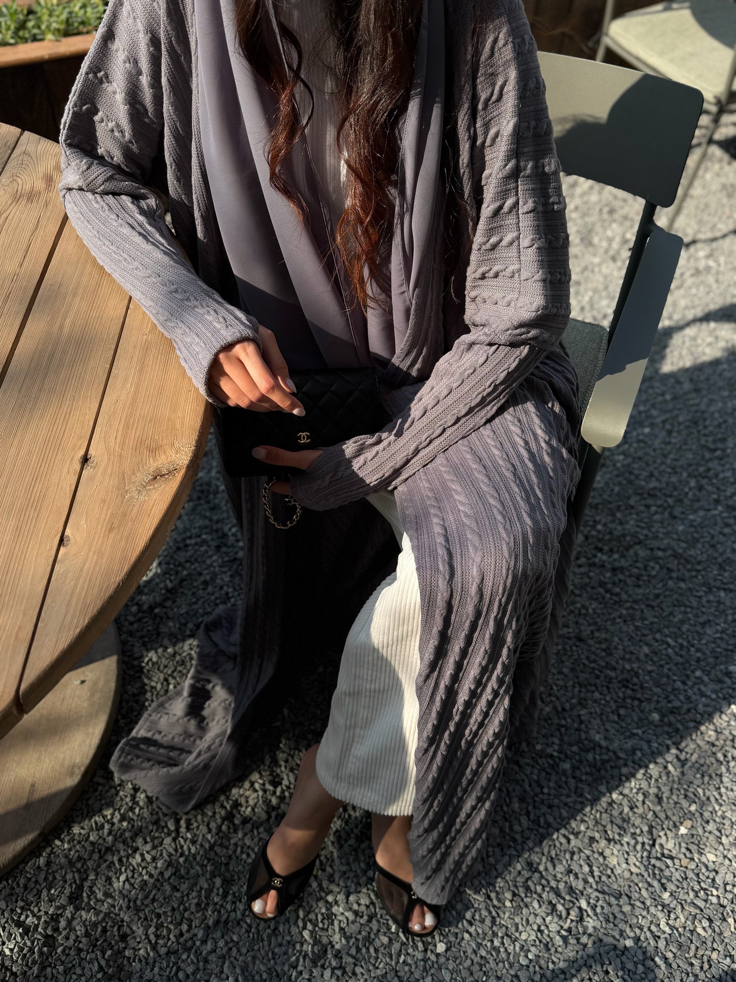 AT468 Winter Gray Abaya