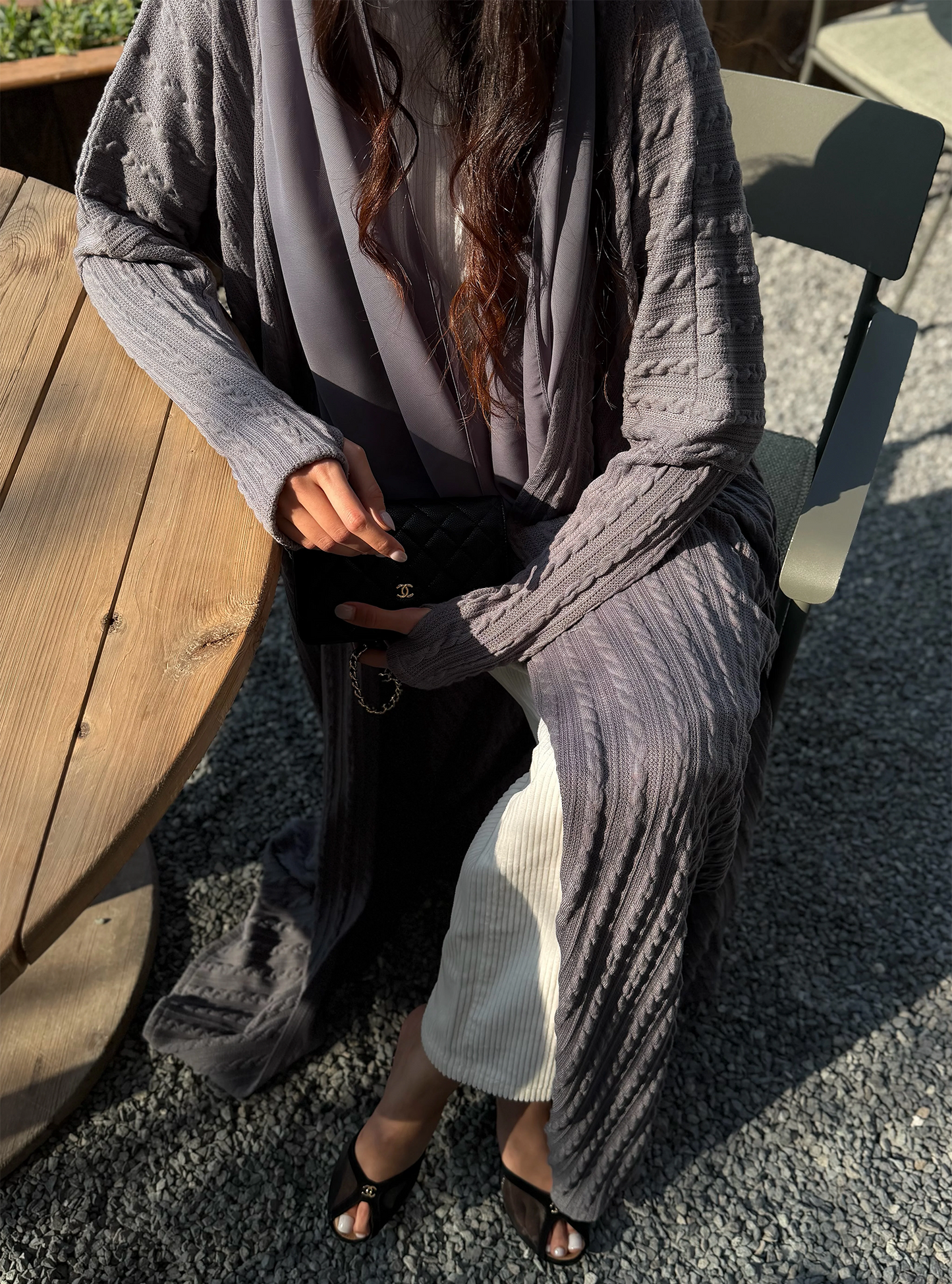 AT468 Winter Gray Abaya