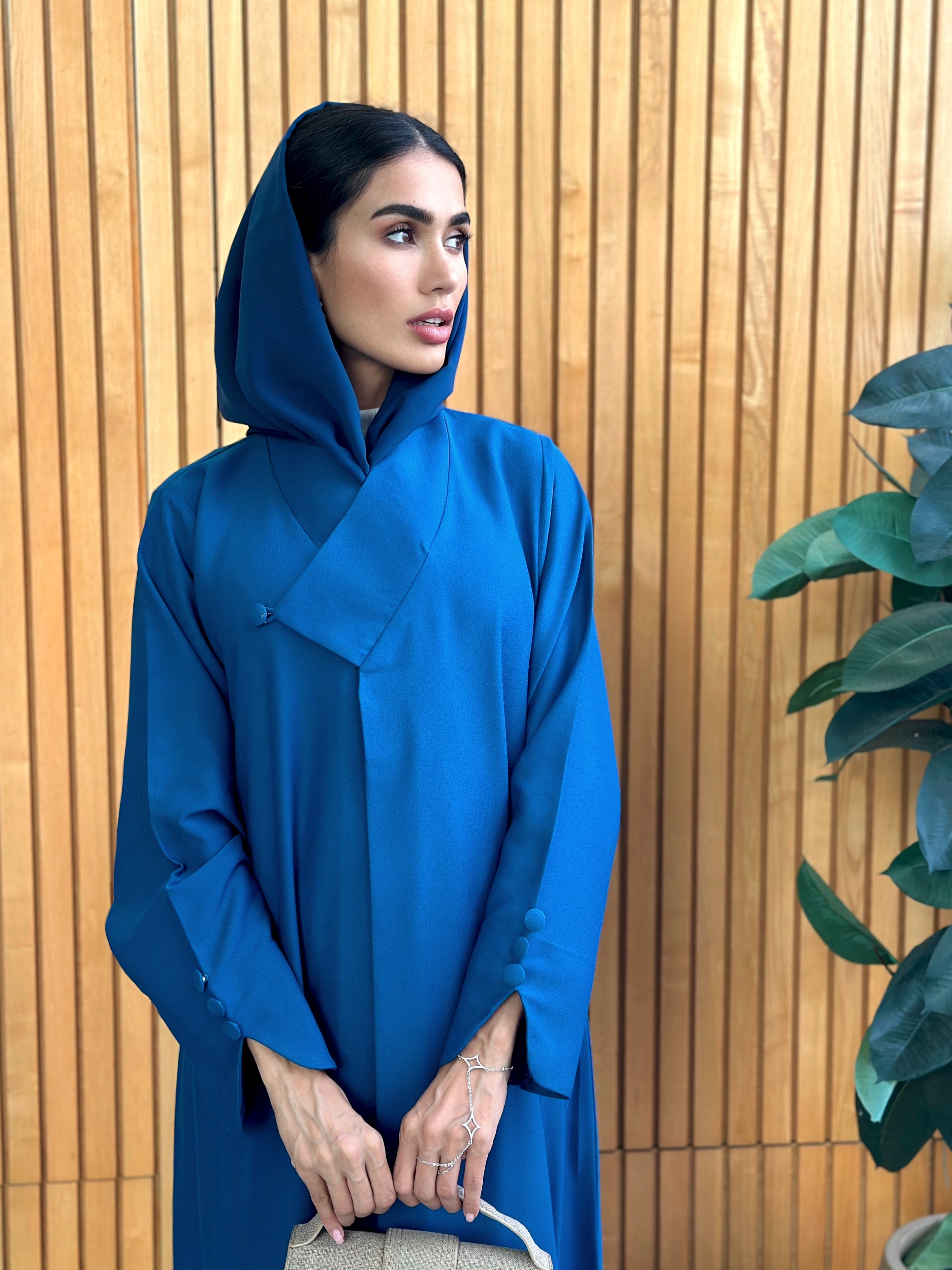AT385 Teal Abaya