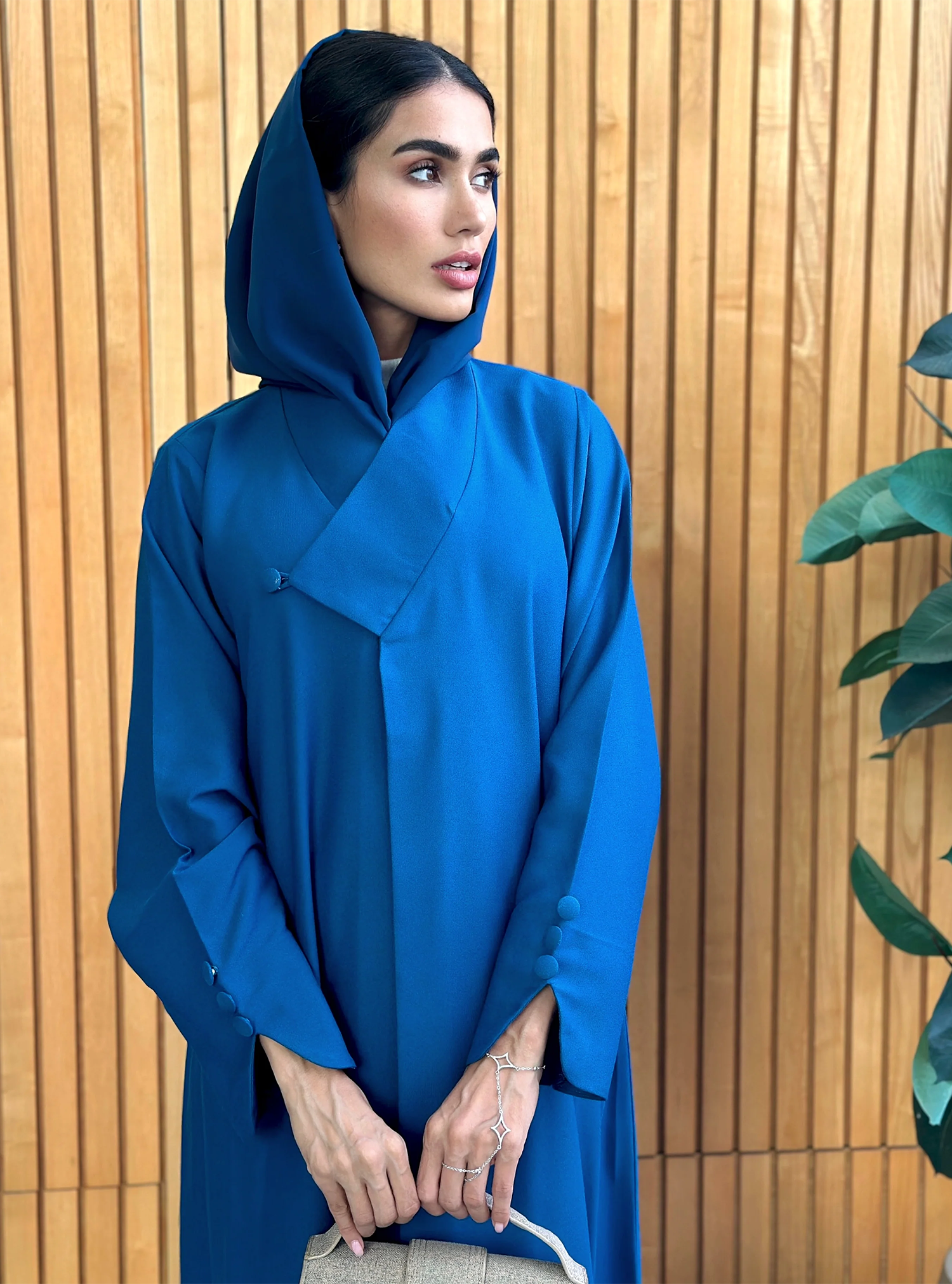 AT385 Teal Abaya