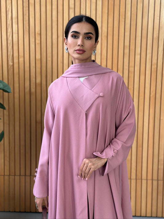 AT388 Pink Abaya