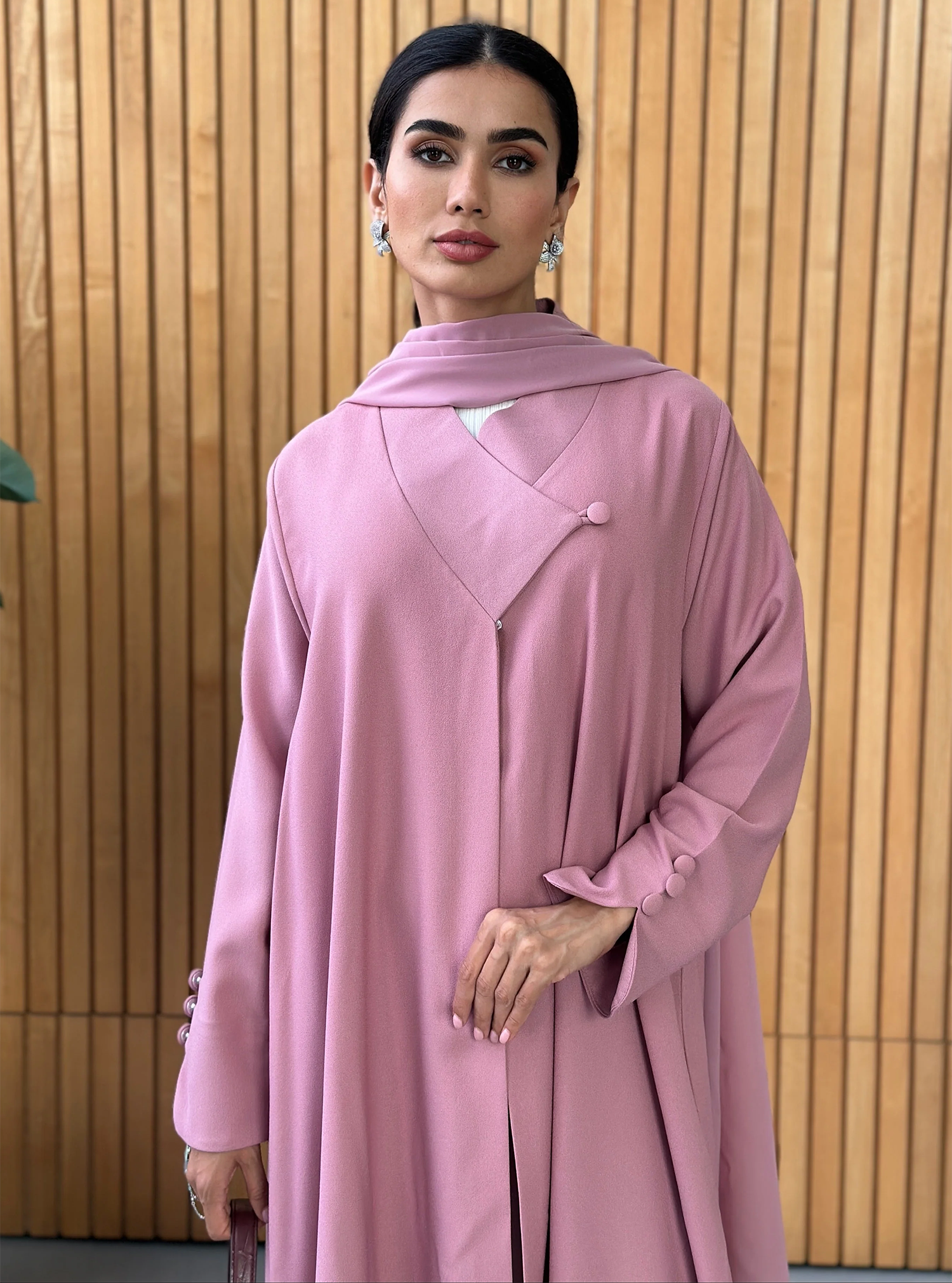AT388 Pink Abaya