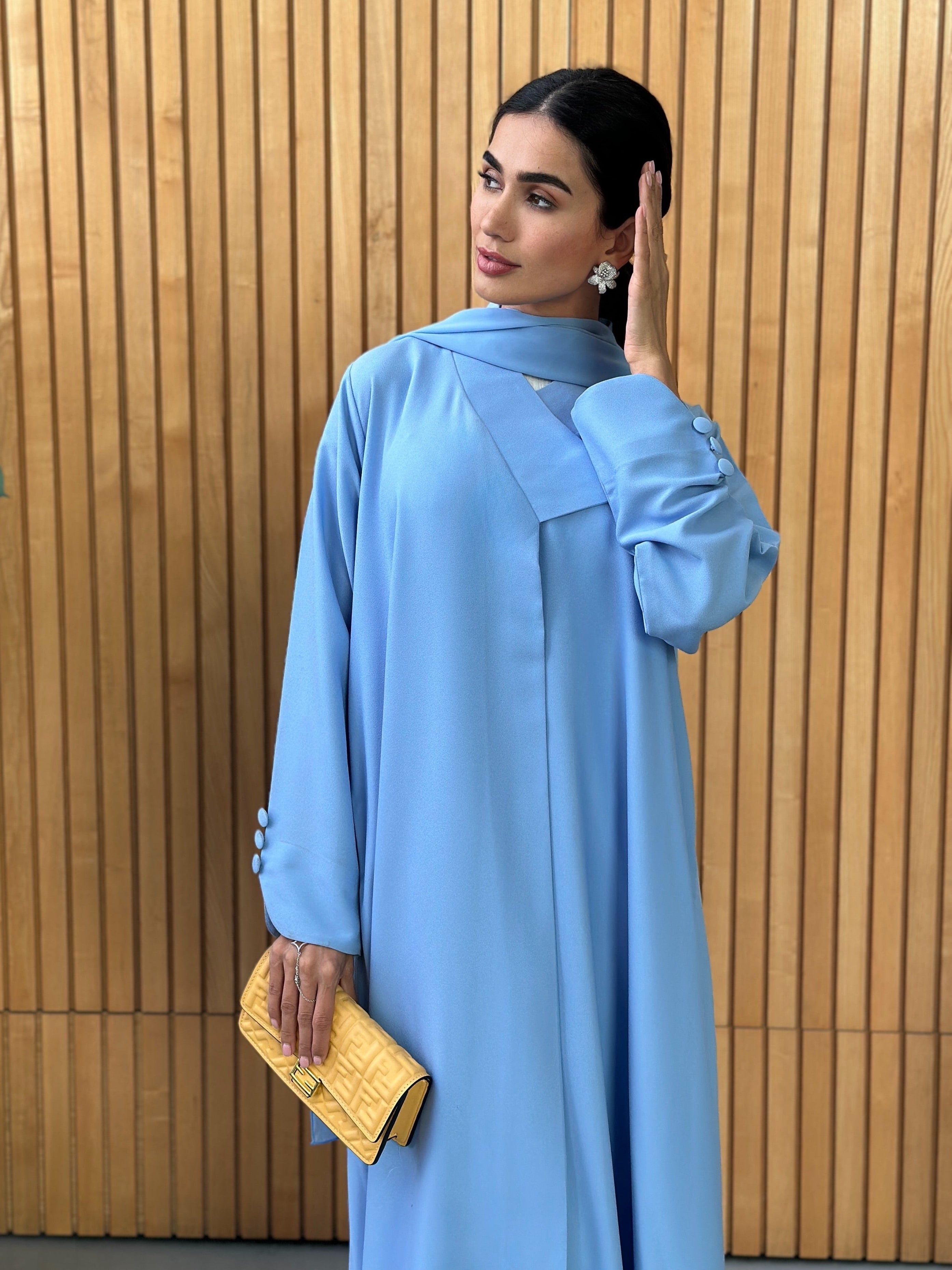 AT389 Blue Abaya