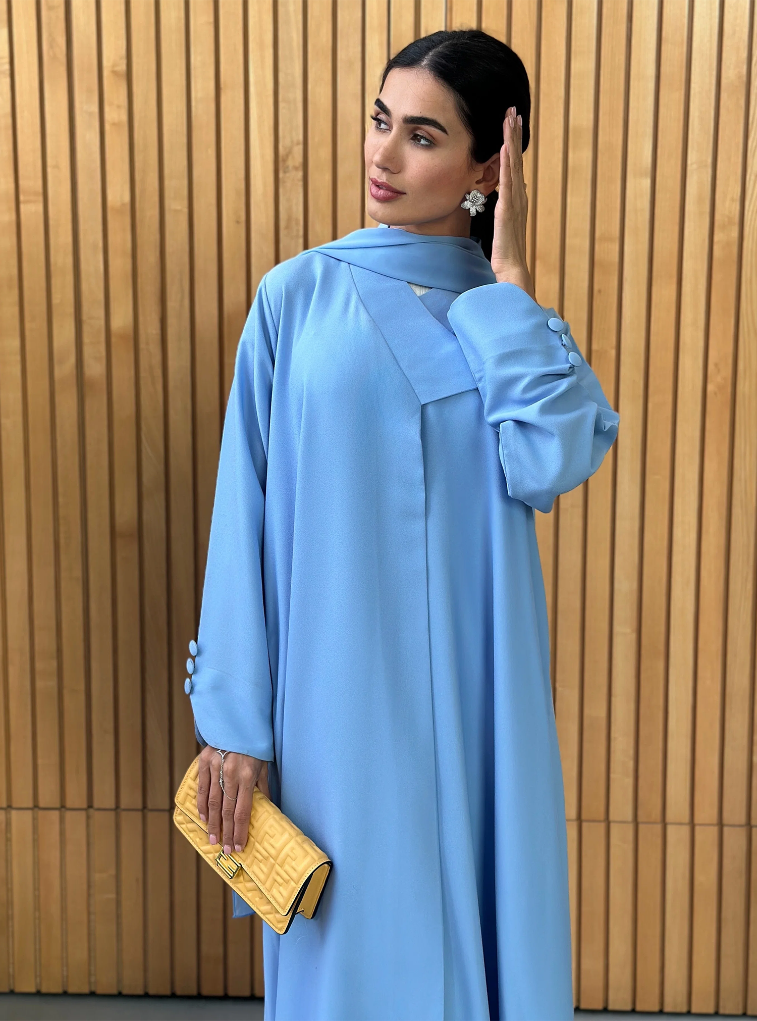 AT389 Blue Abaya