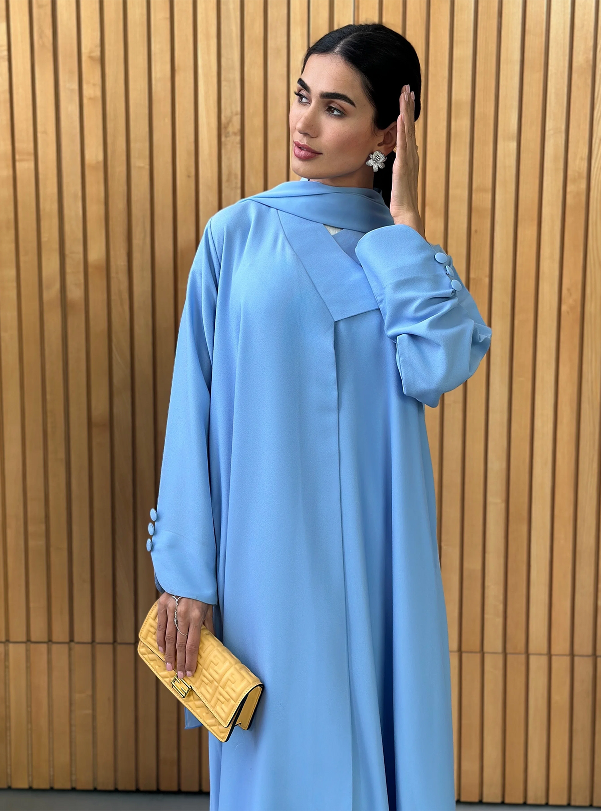 AT389 Blue Abaya