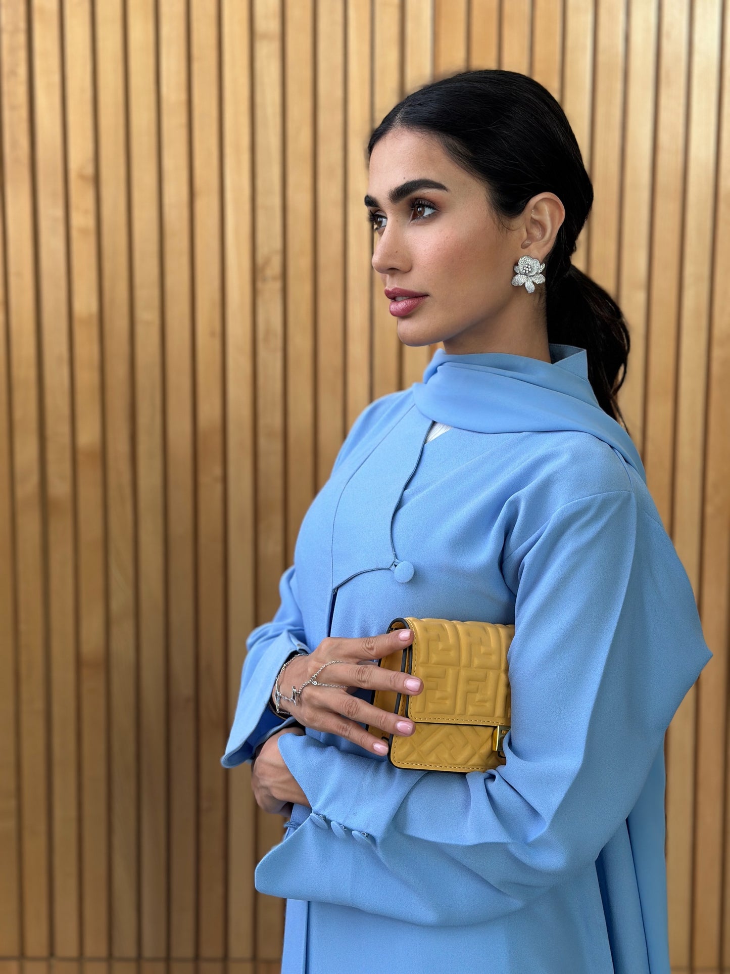 AT389 Blue Abaya