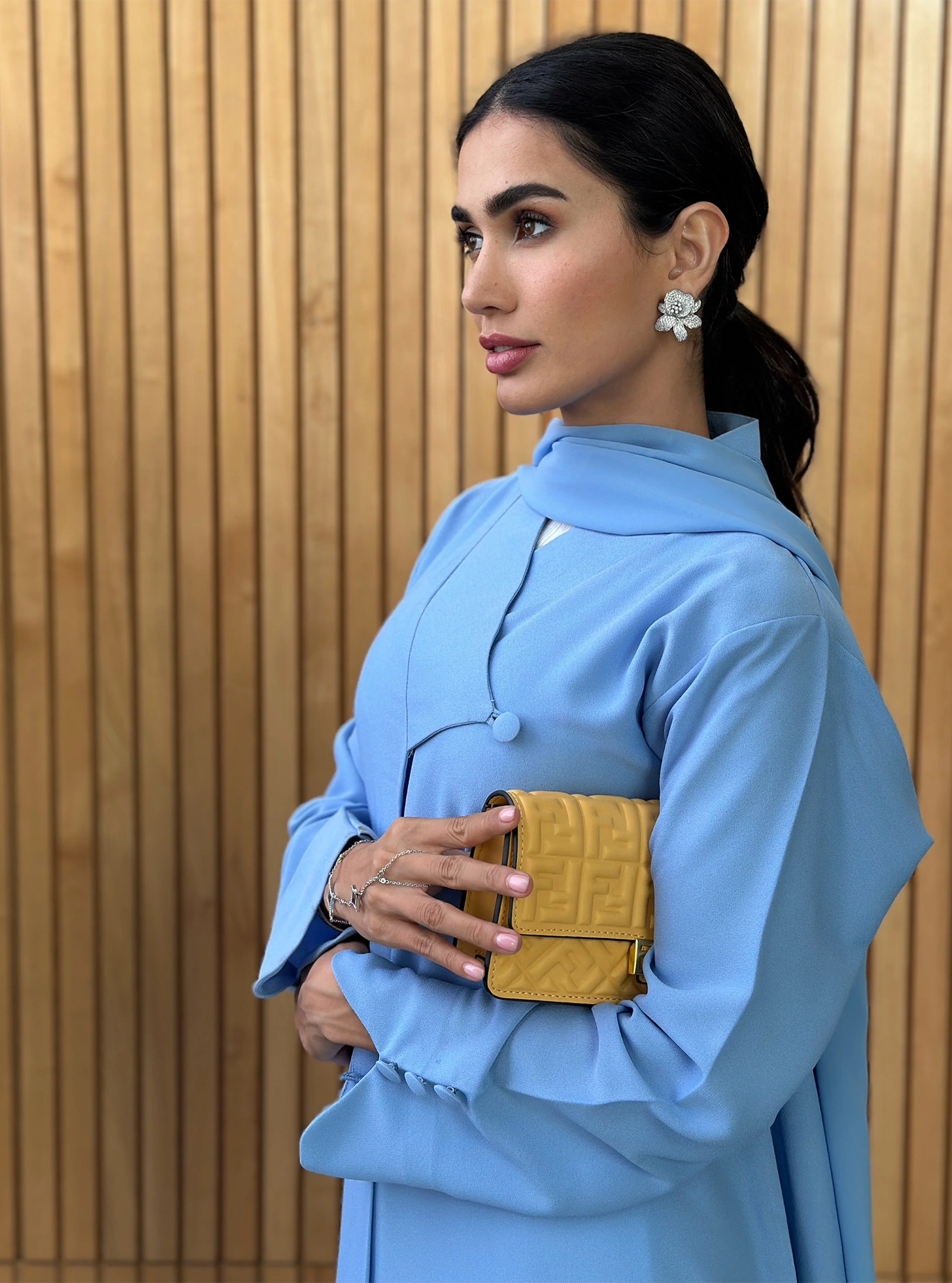 AT389 Blue Abaya