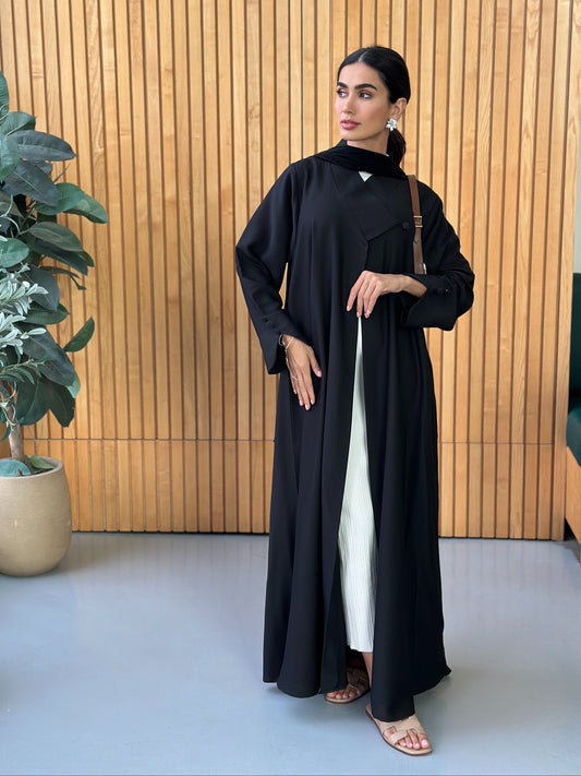 AT393 Black Abaya