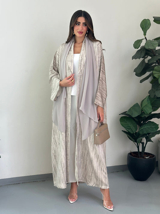 FN034 (Ready to Ship) beige work Abaya