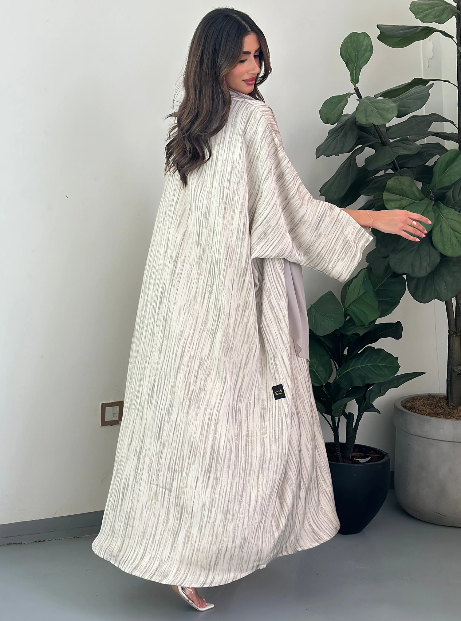 FN034 (Ready to Ship) beige work Abaya