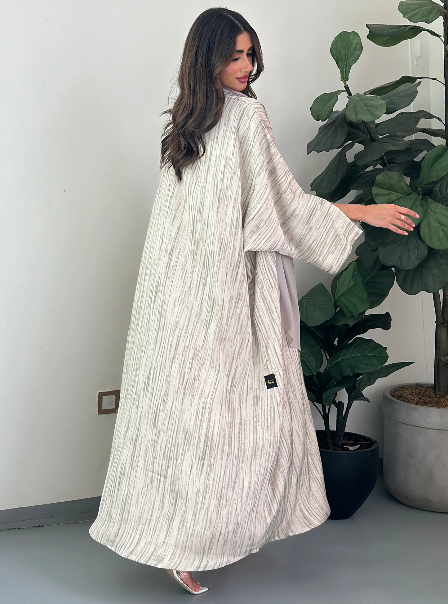 FN034 (Ready to Ship) beige work Abaya