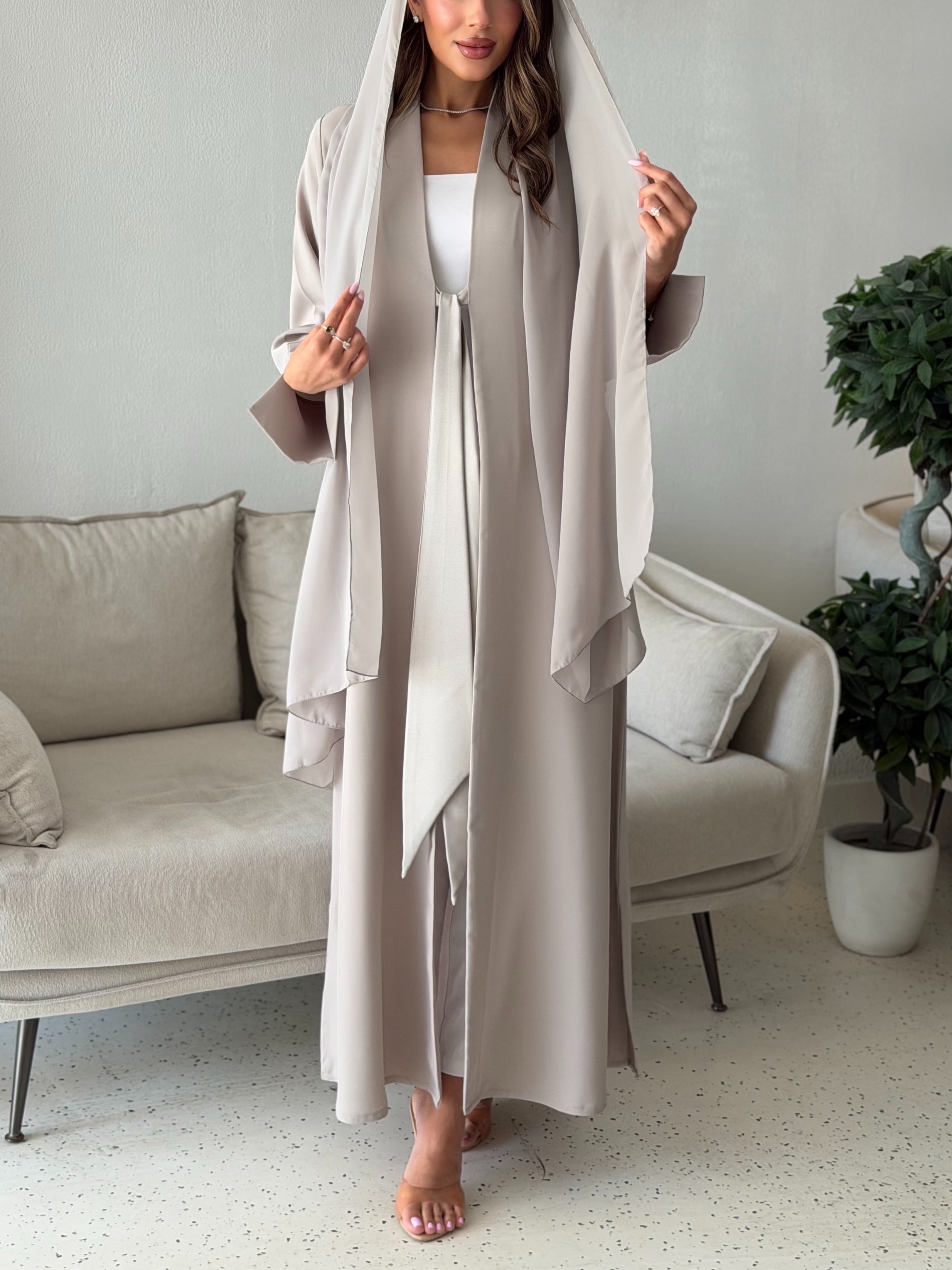 AT523 Taupe Abaya