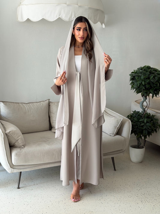 AT523 Taupe Abaya