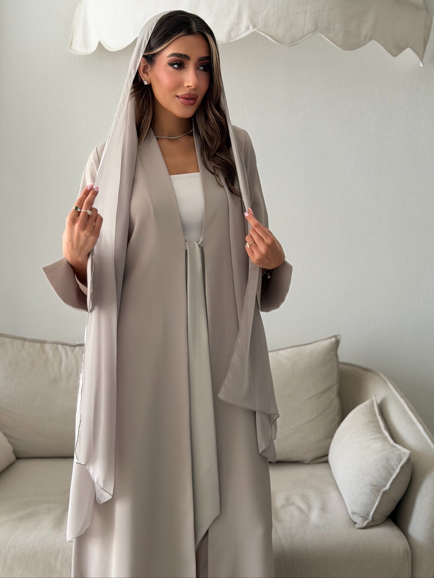 AT523 Taupe Abaya