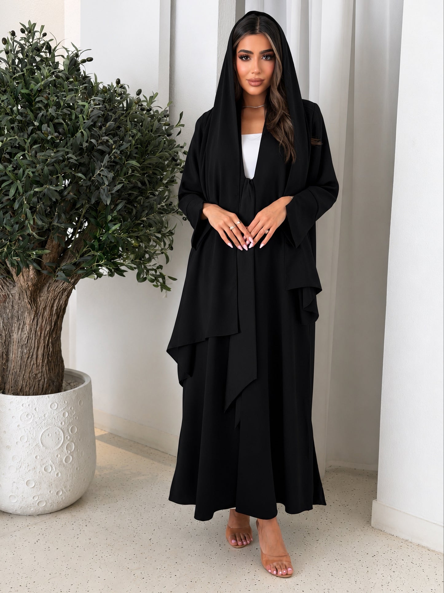 AT519  Black Abaya