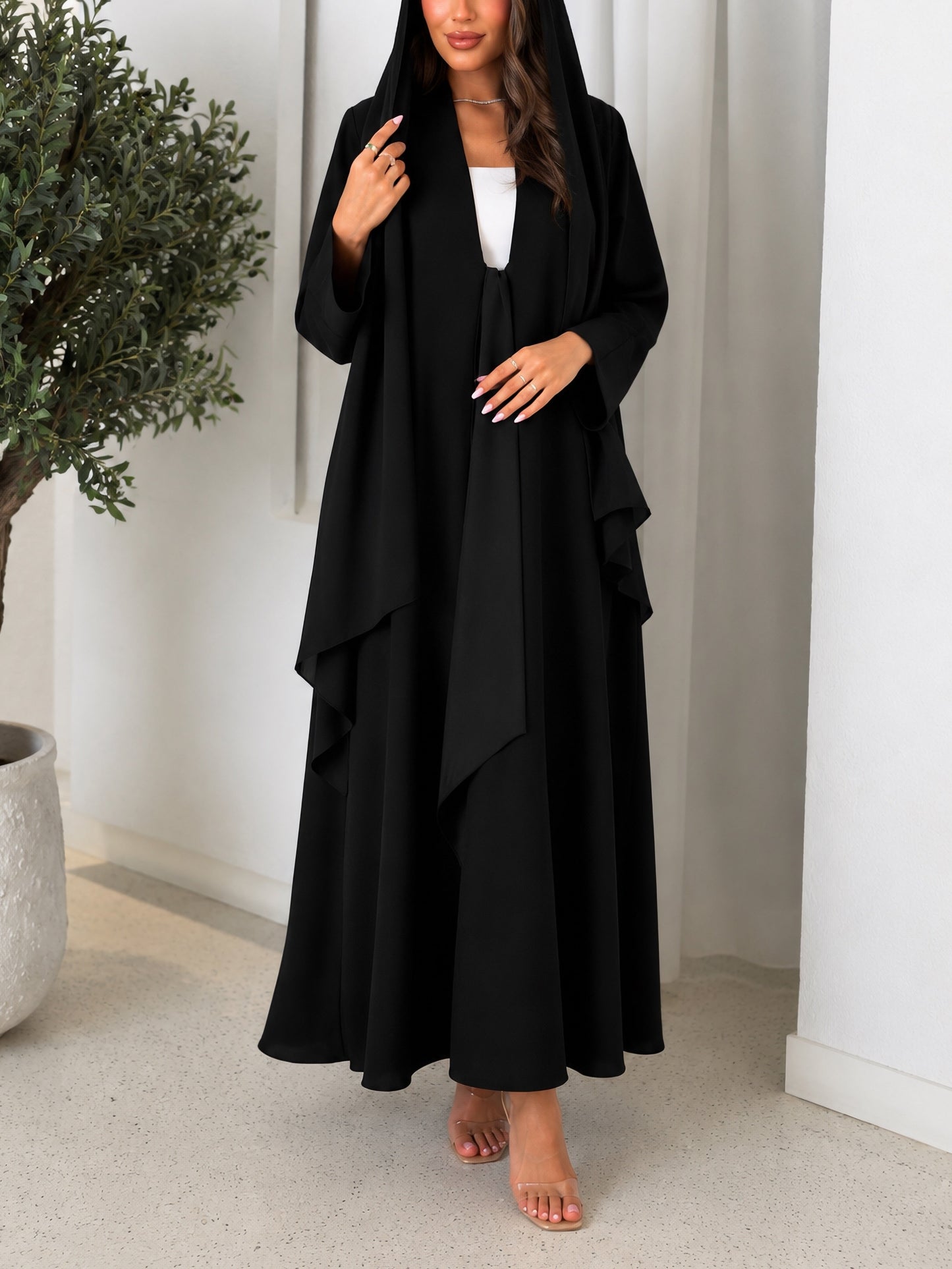 AT519  Black Abaya