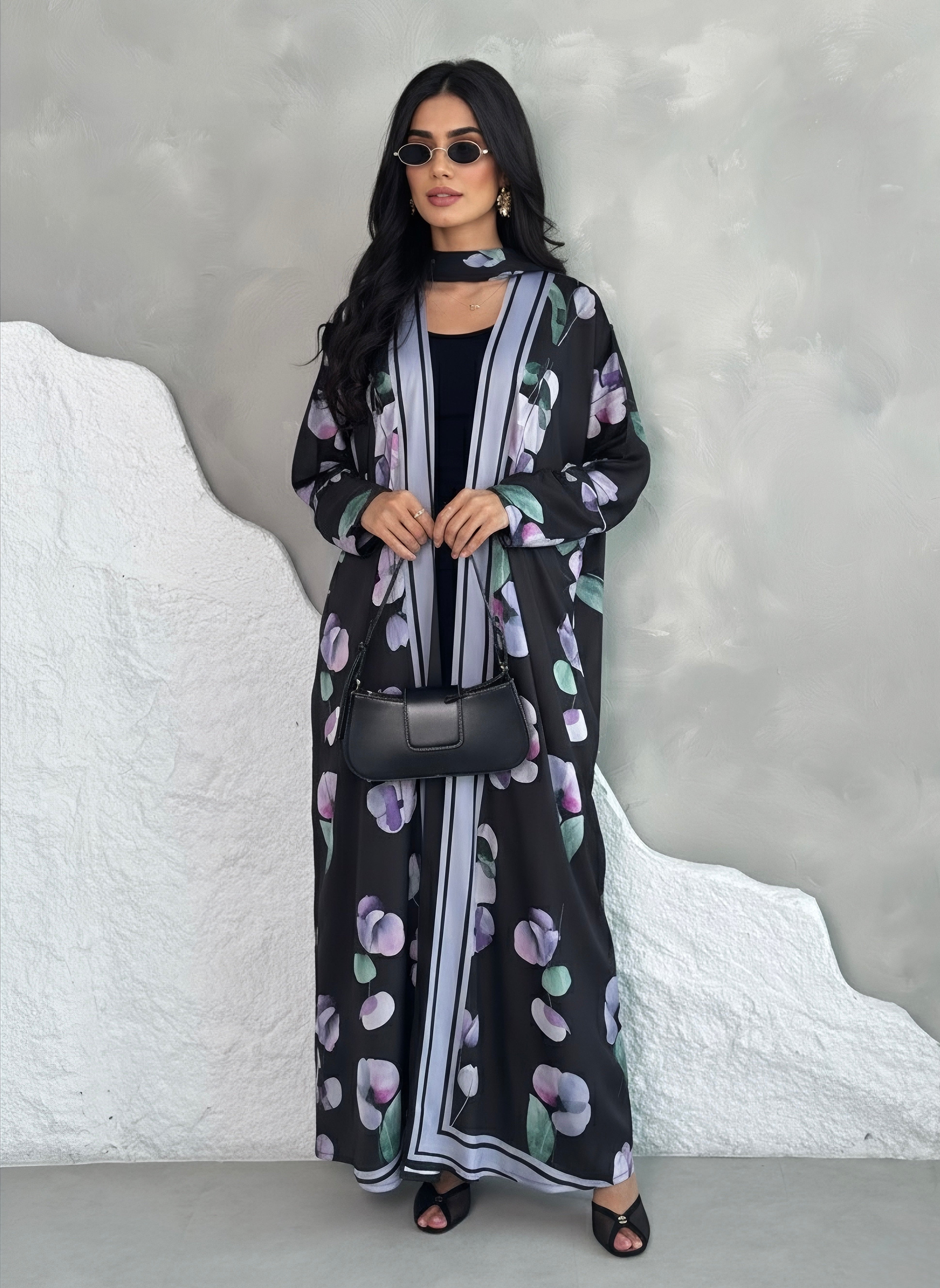 AT436 Print Abaya