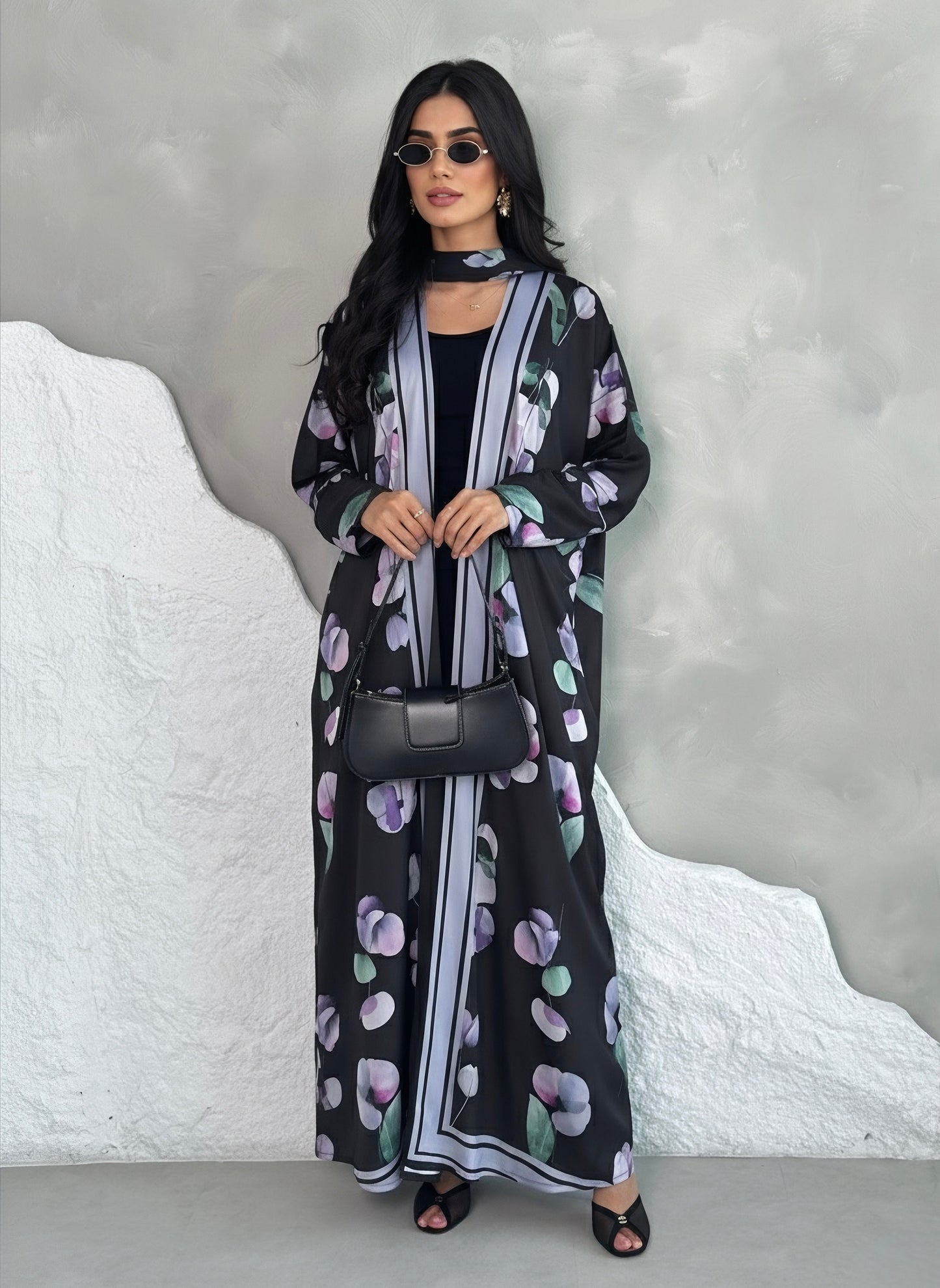 AT436 Print Abaya