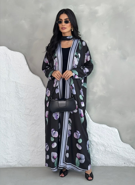 AT436 Print Abaya