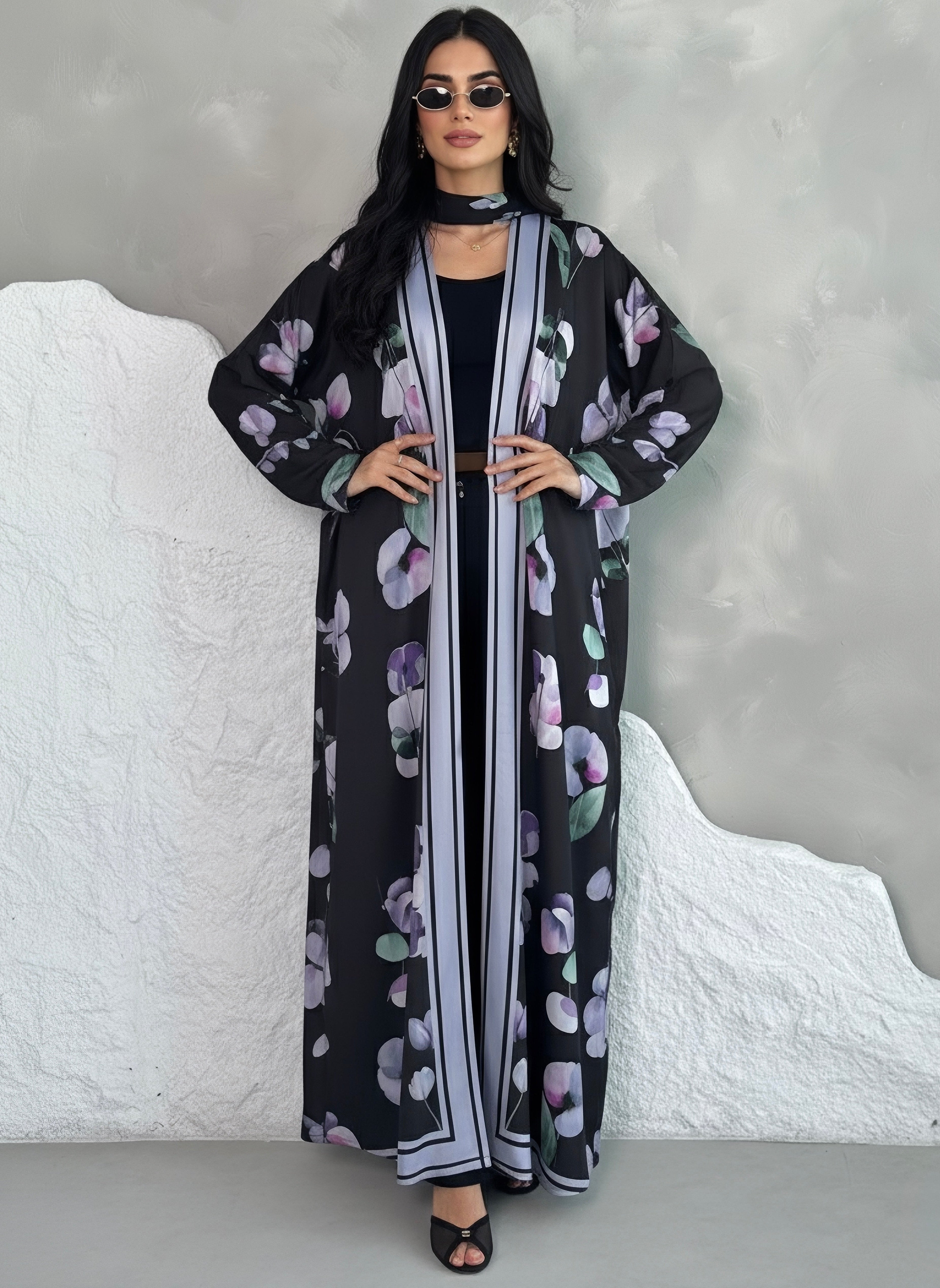 AT436 Print Abaya