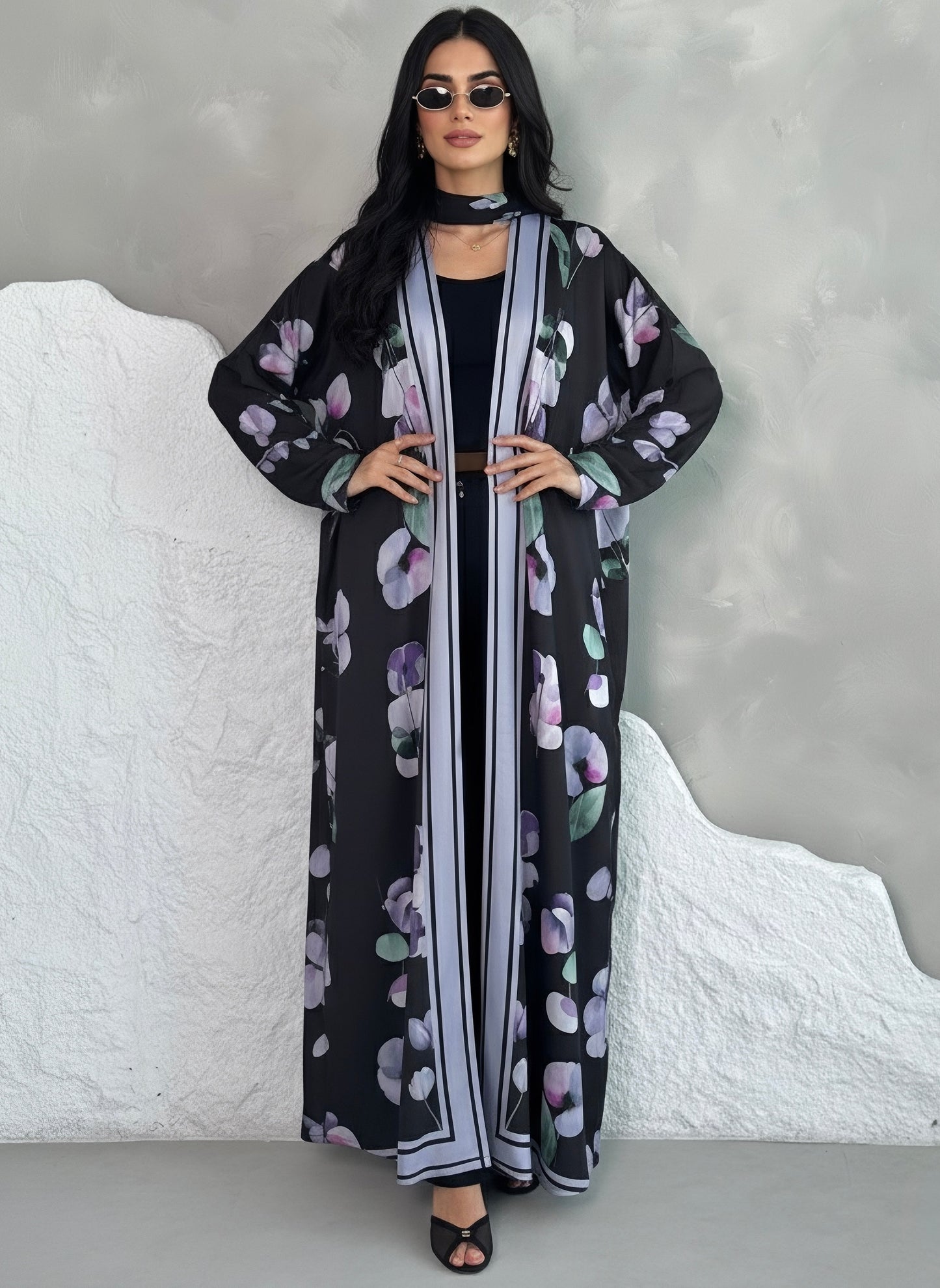 AT436 Print Abaya