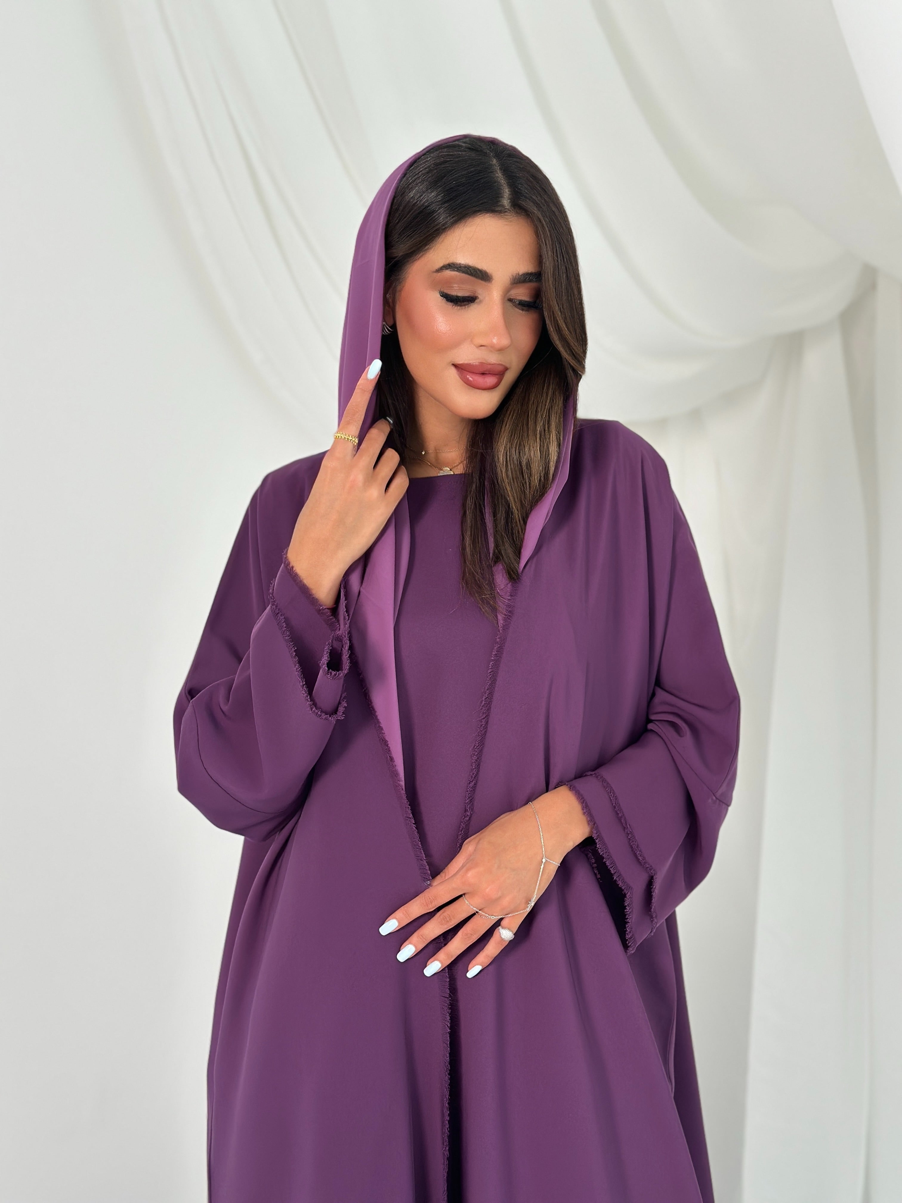 AT335 set of crepe purple