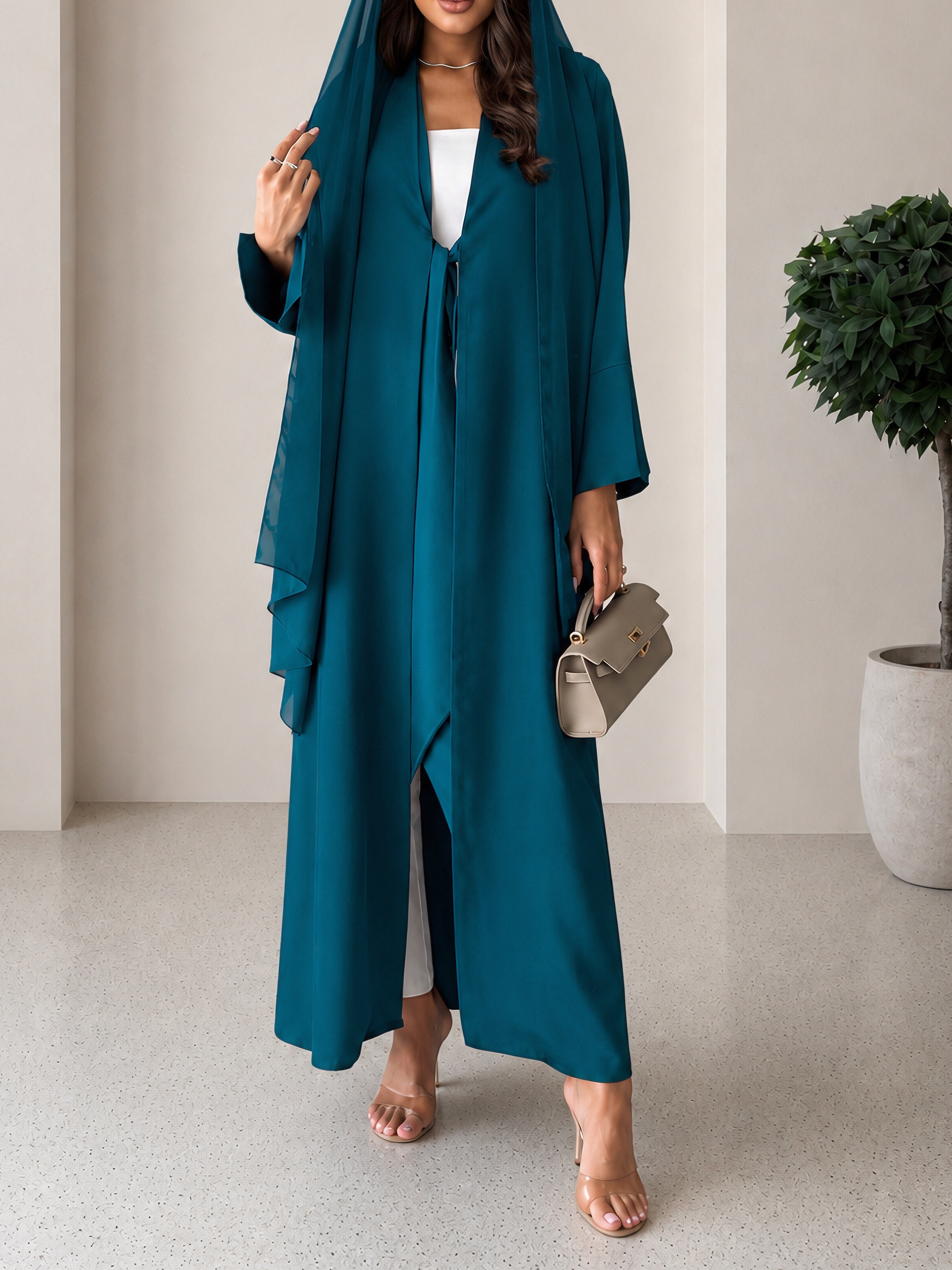 AT531 Teal Abaya