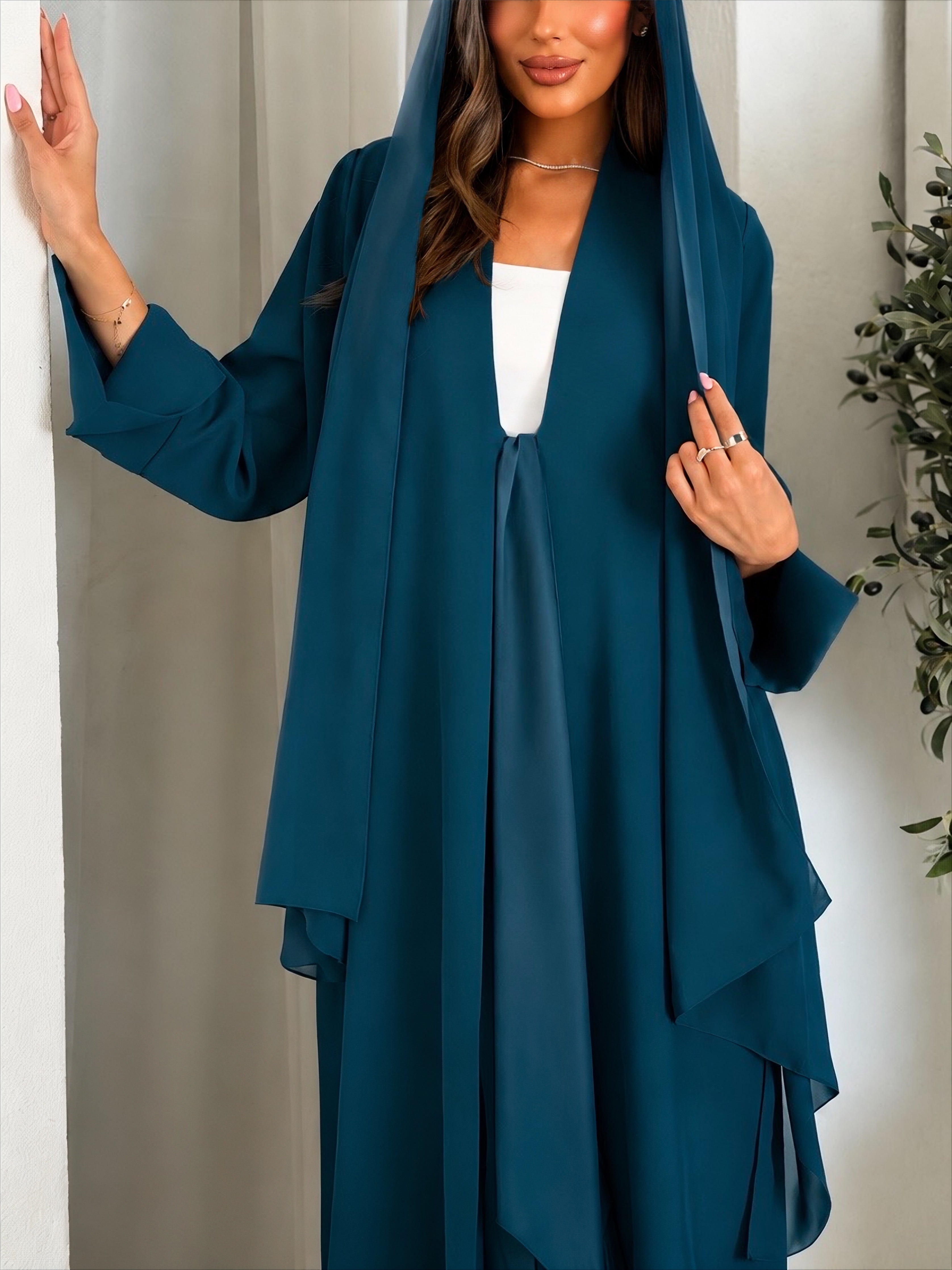 AT531 Teal Abaya