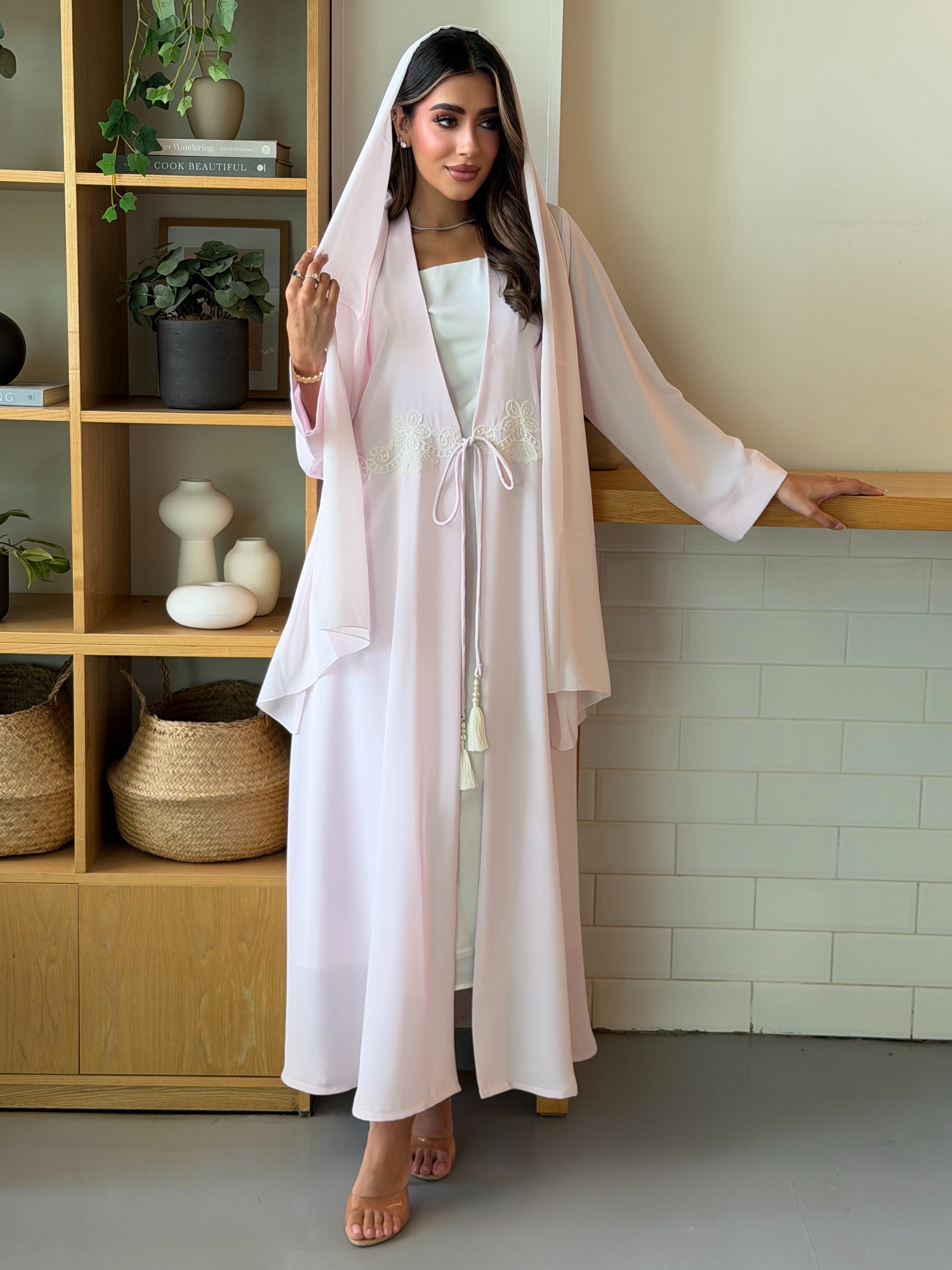 AT536 Pink Abaya